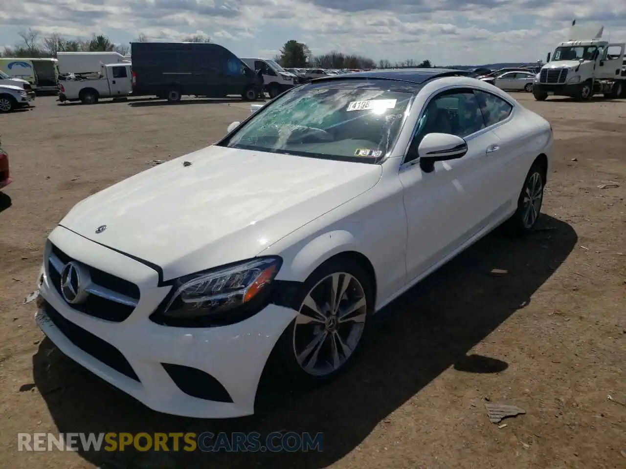 2 Photograph of a damaged car WDDWJ8EB8KF793442 MERCEDES-BENZ C-CLASS 2019