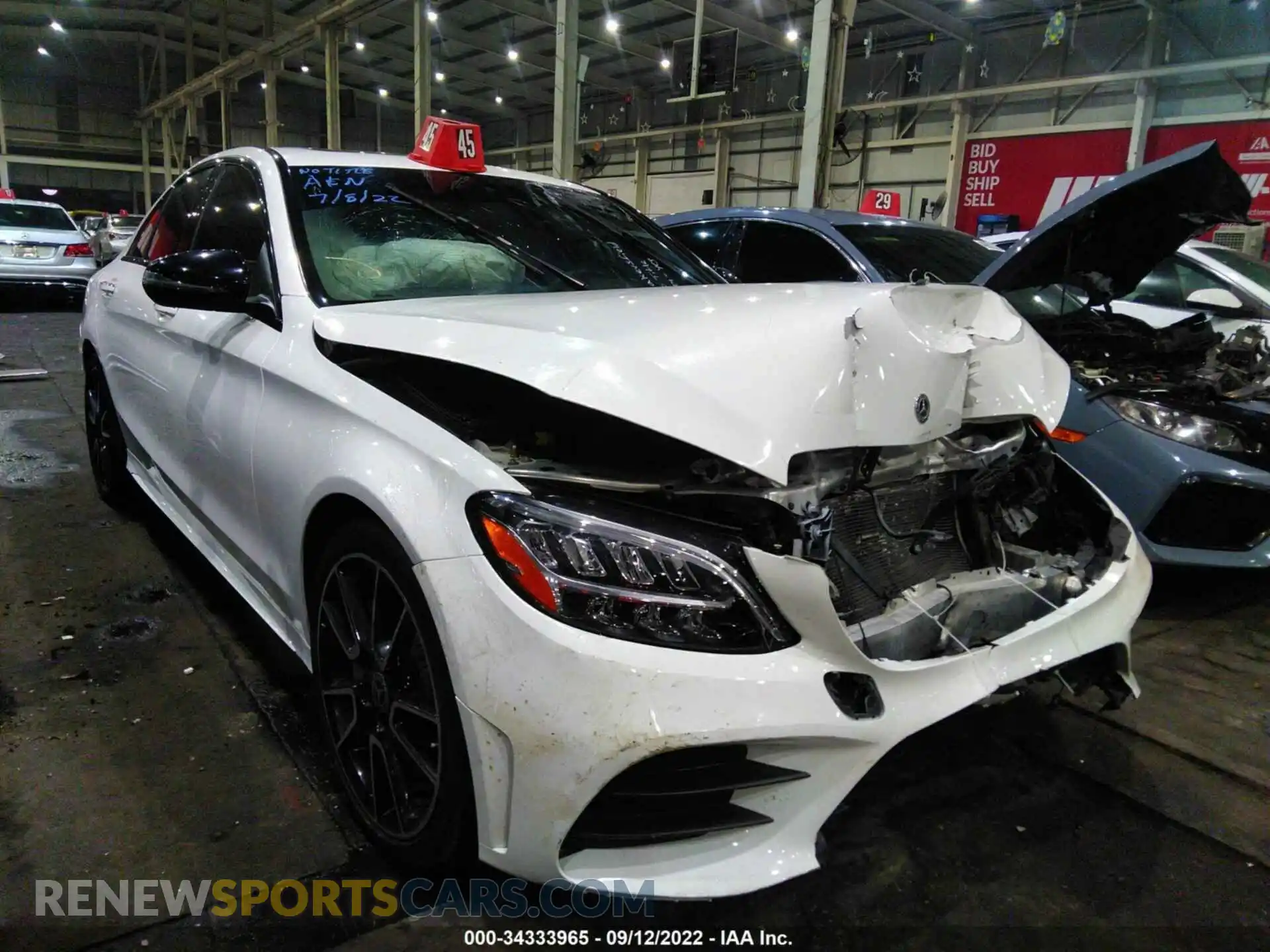 1 Photograph of a damaged car 00SWF8DB3LU329931 MERCEDES-BENZ C-CLASS 2020