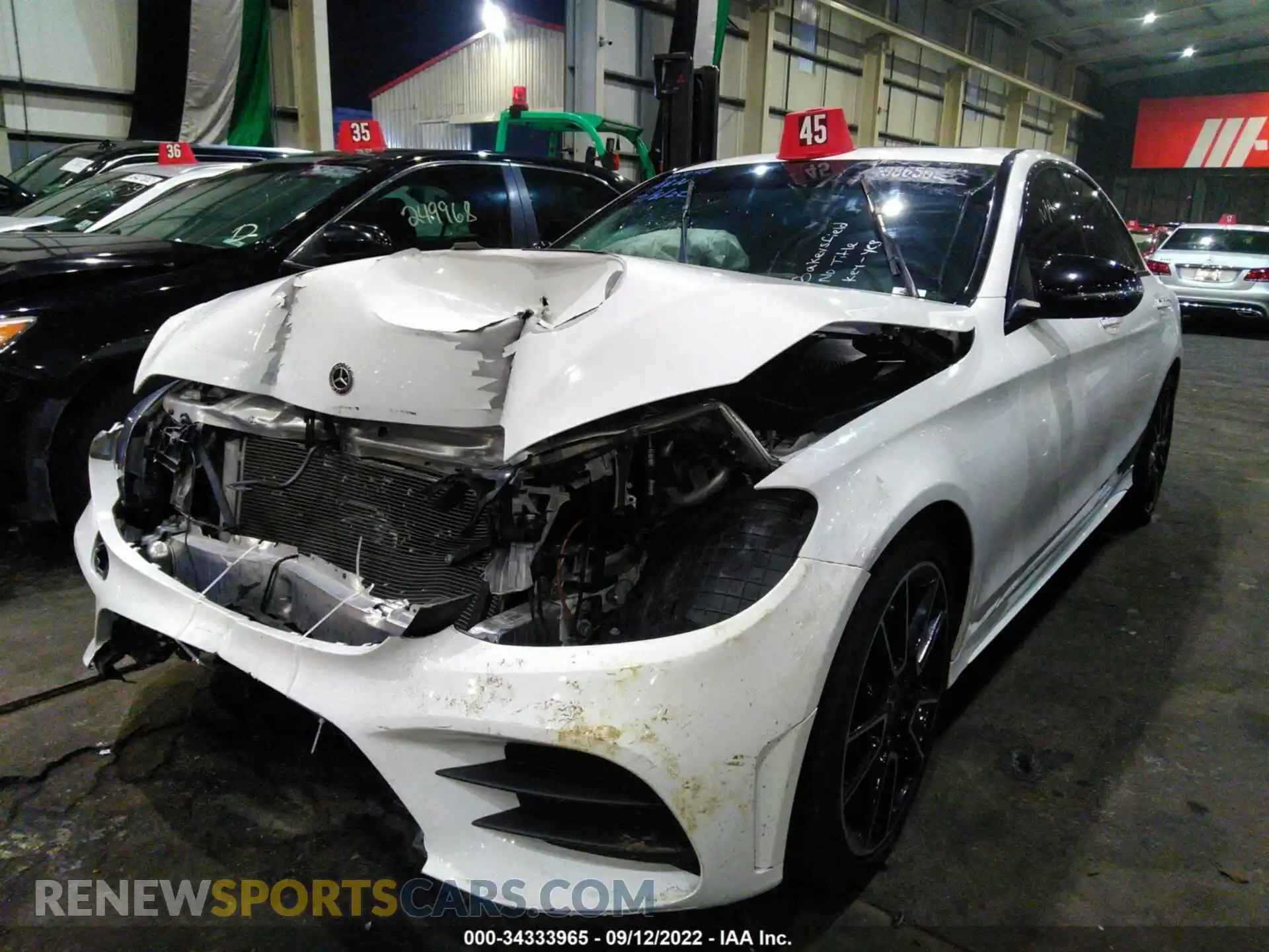 2 Photograph of a damaged car 00SWF8DB3LU329931 MERCEDES-BENZ C-CLASS 2020