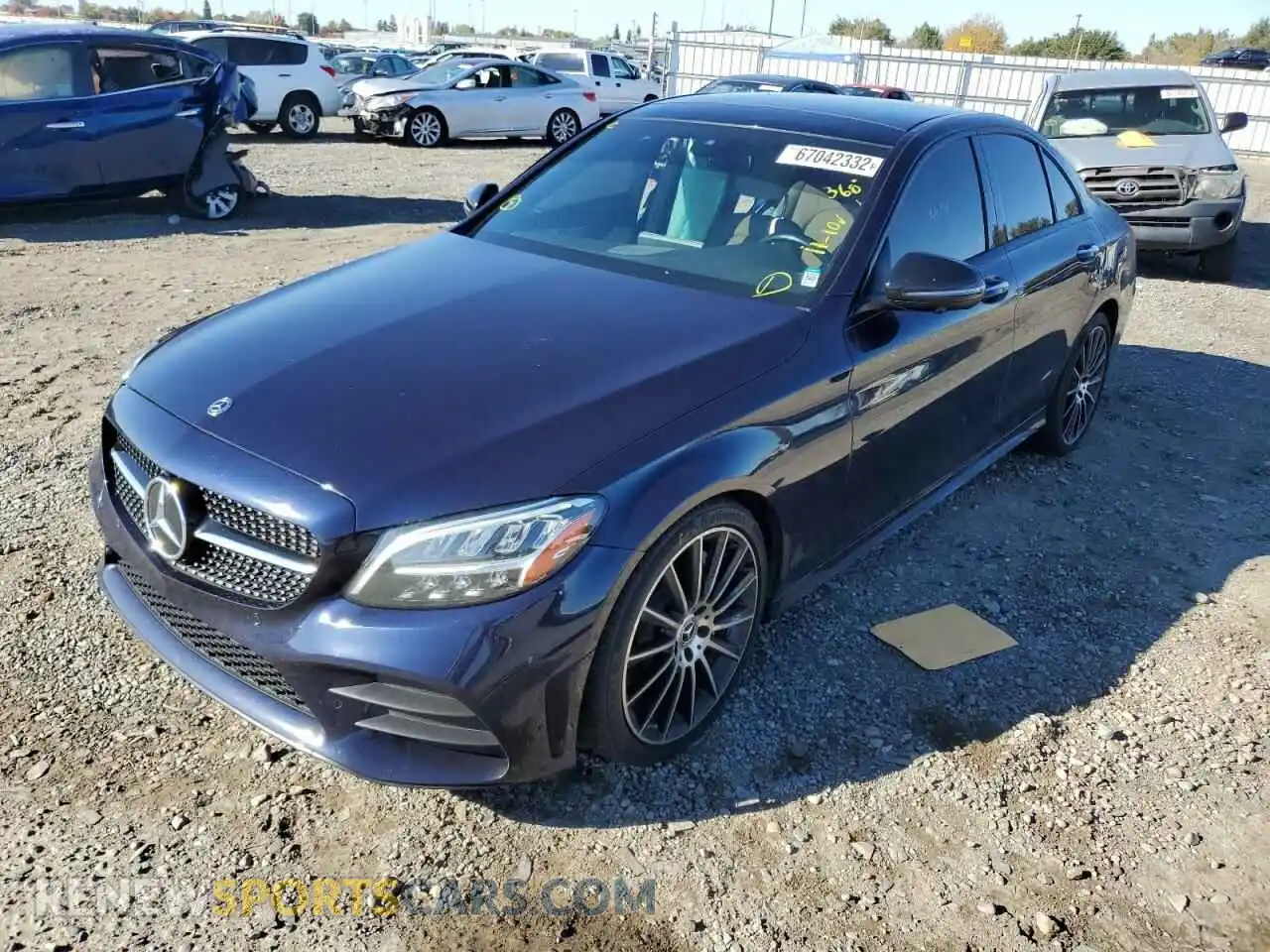 2 Photograph of a damaged car 55SWF8DB0LU329515 MERCEDES-BENZ C-CLASS 2020
