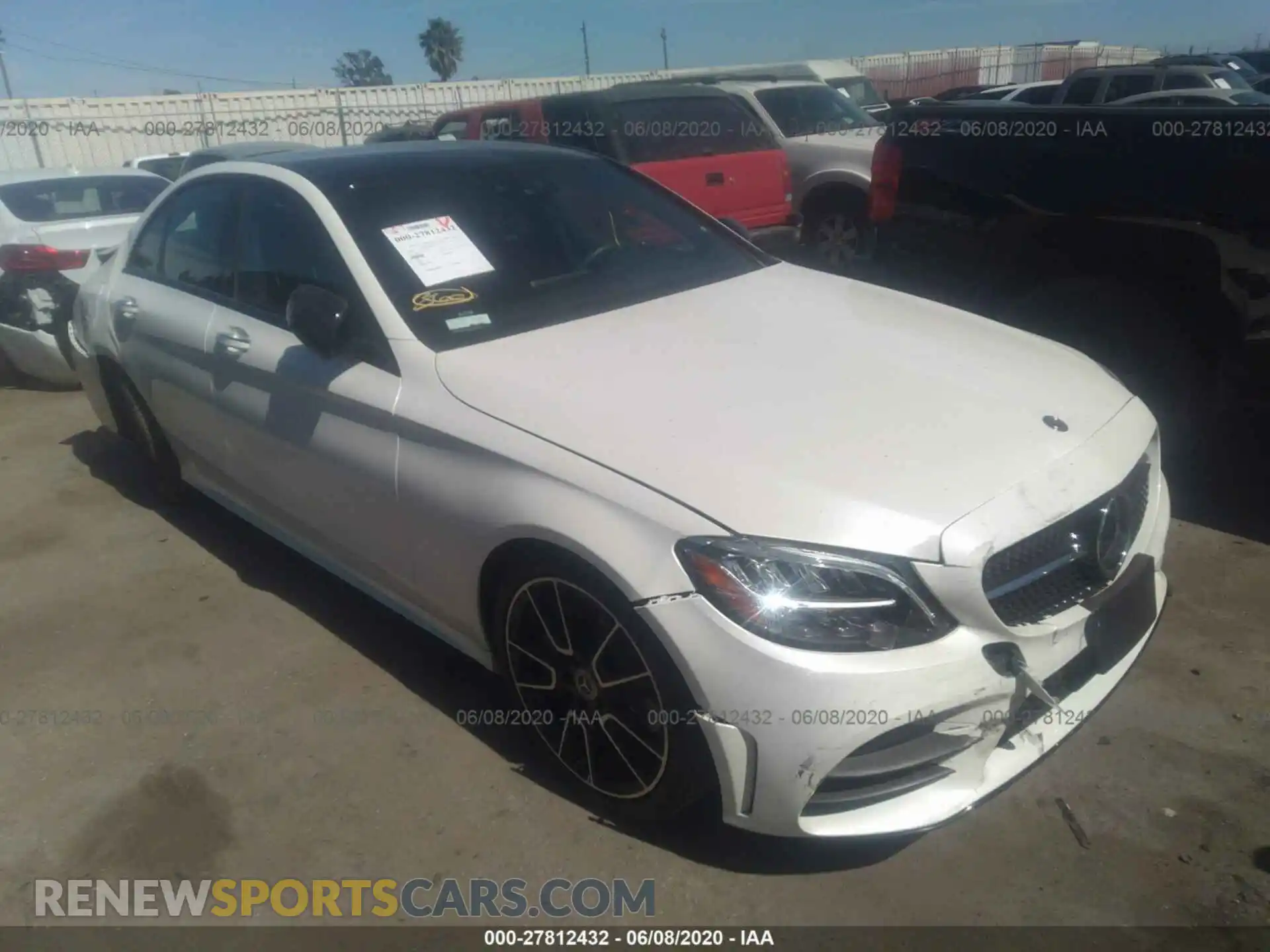1 Photograph of a damaged car 55SWF8DB3LU323594 MERCEDES-BENZ C-CLASS 2020