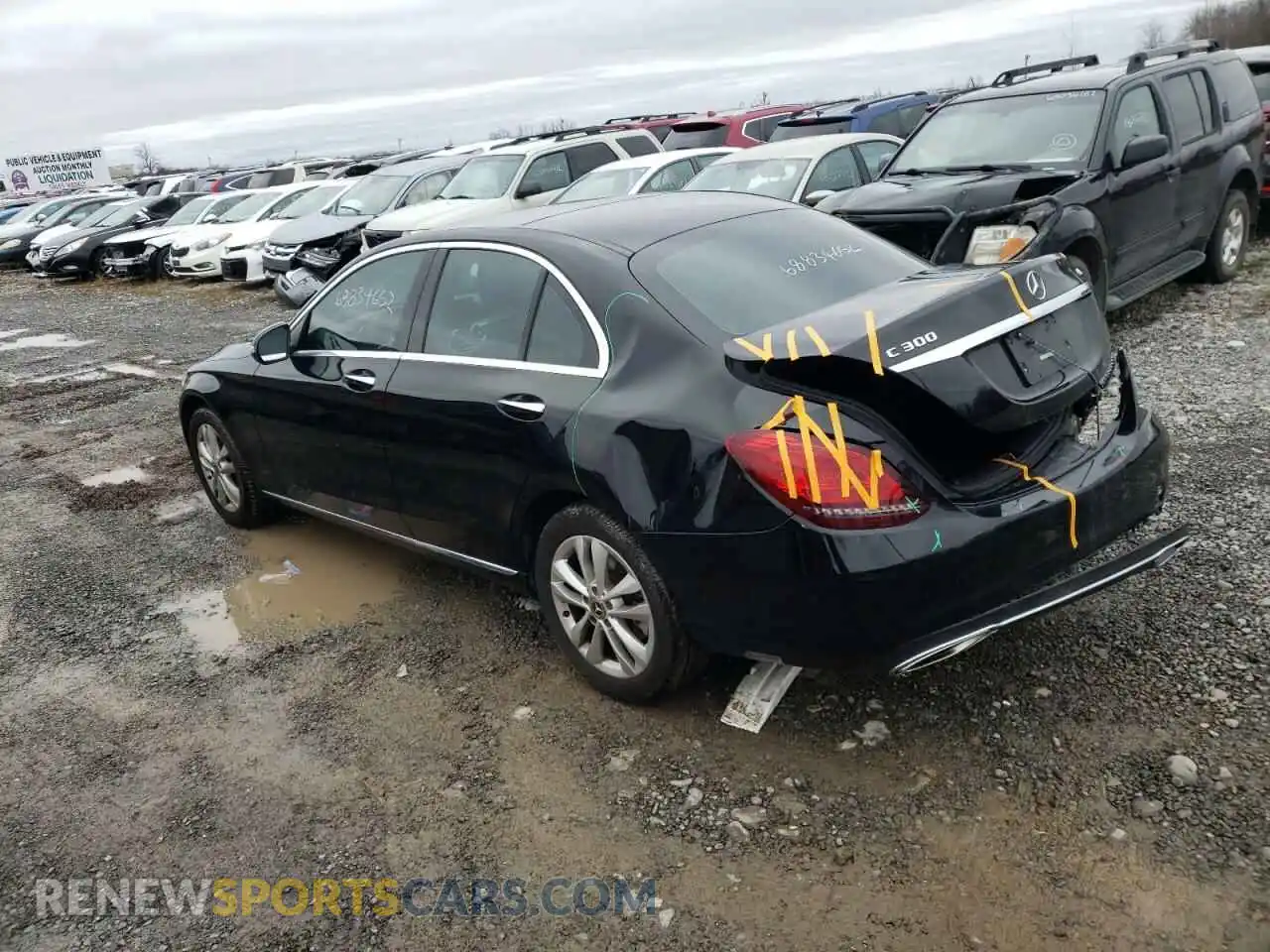 2 fotografías del automóvil dañado 55SWF8EB3LU323772 MERCEDES-BENZ C-CLASS 2020