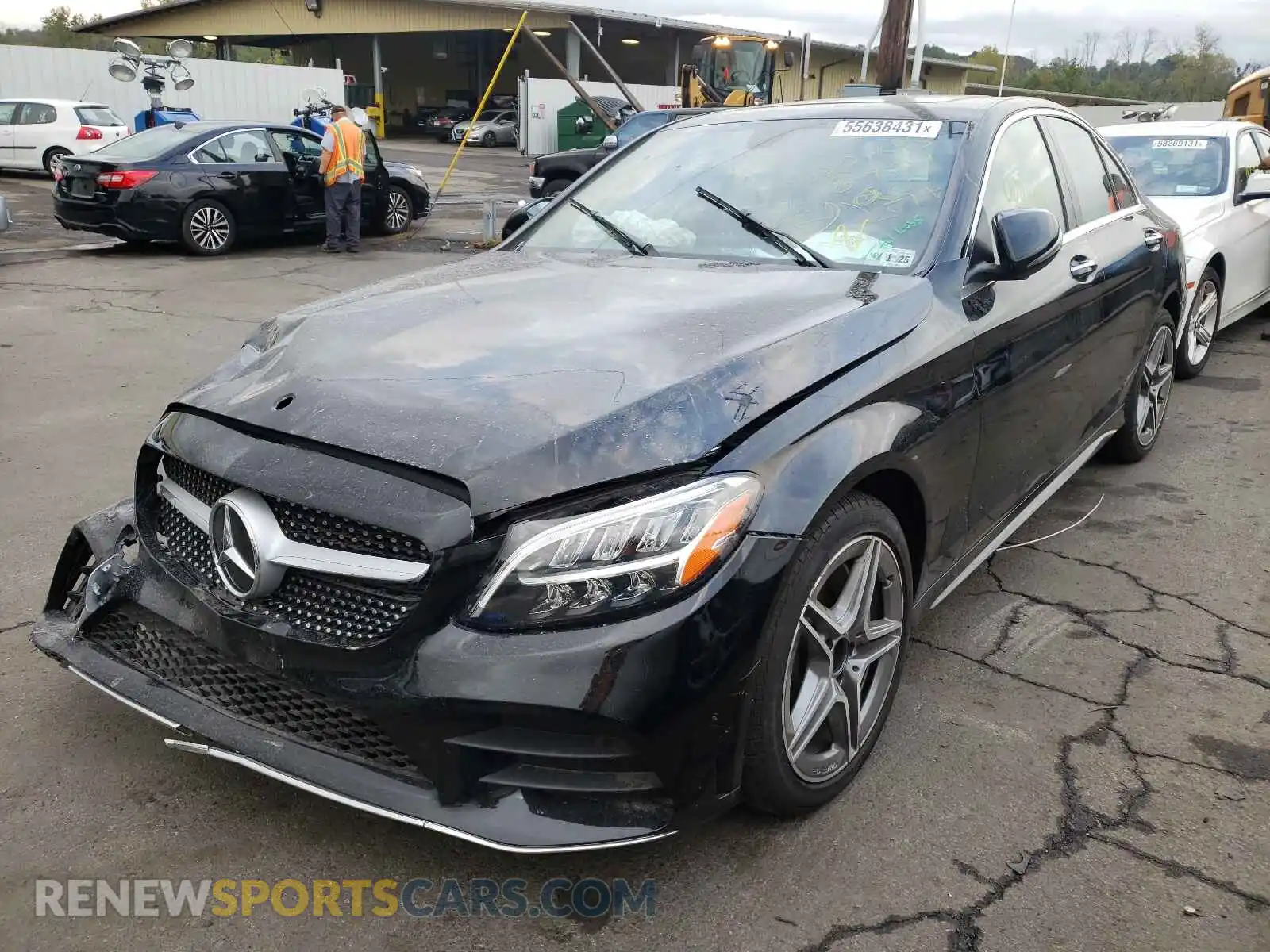 2 fotografías del automóvil dañado 55SWF8EB5LU329640 MERCEDES-BENZ C-CLASS 2020