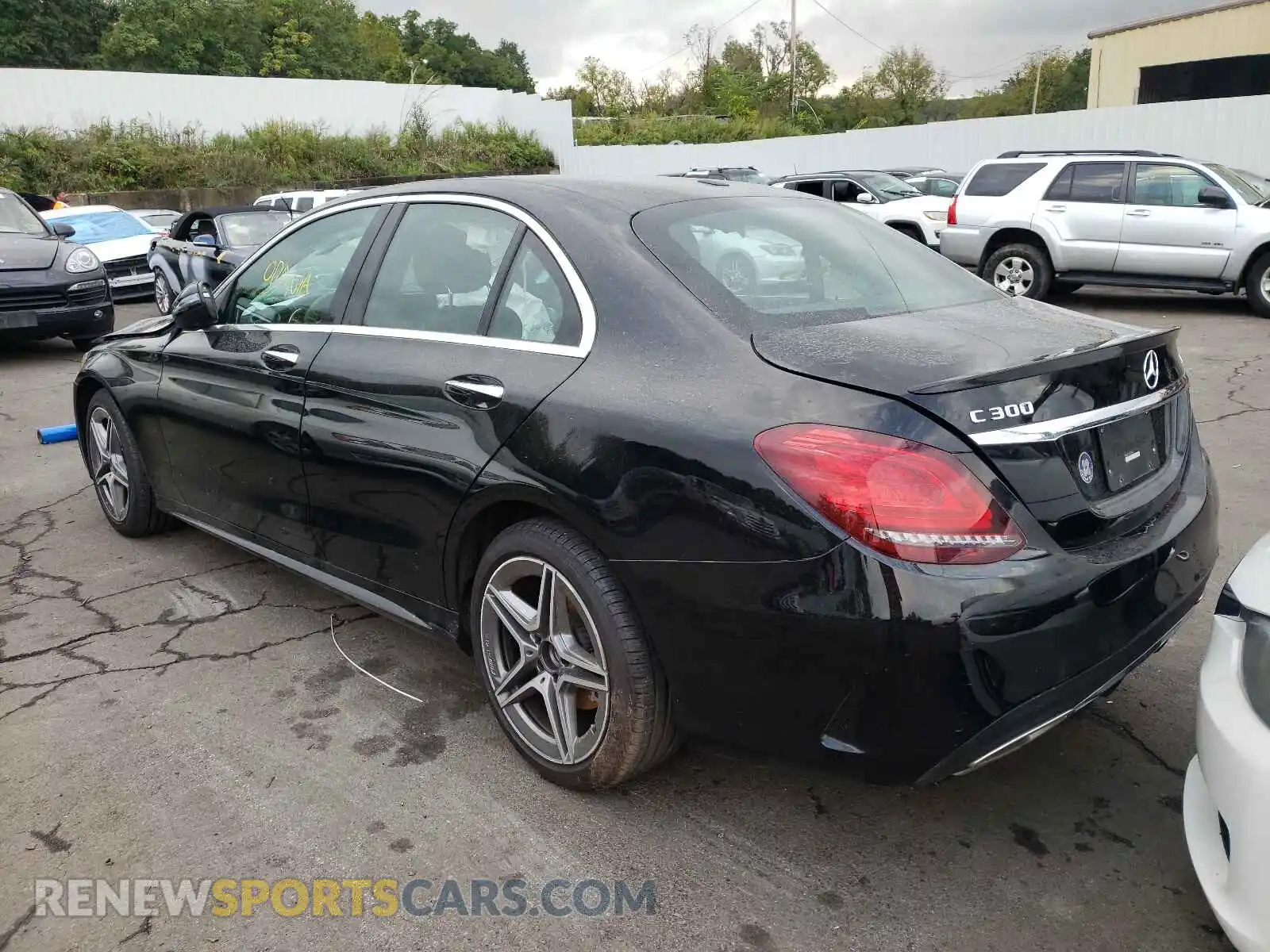 3 fotografías del automóvil dañado 55SWF8EB5LU329640 MERCEDES-BENZ C-CLASS 2020