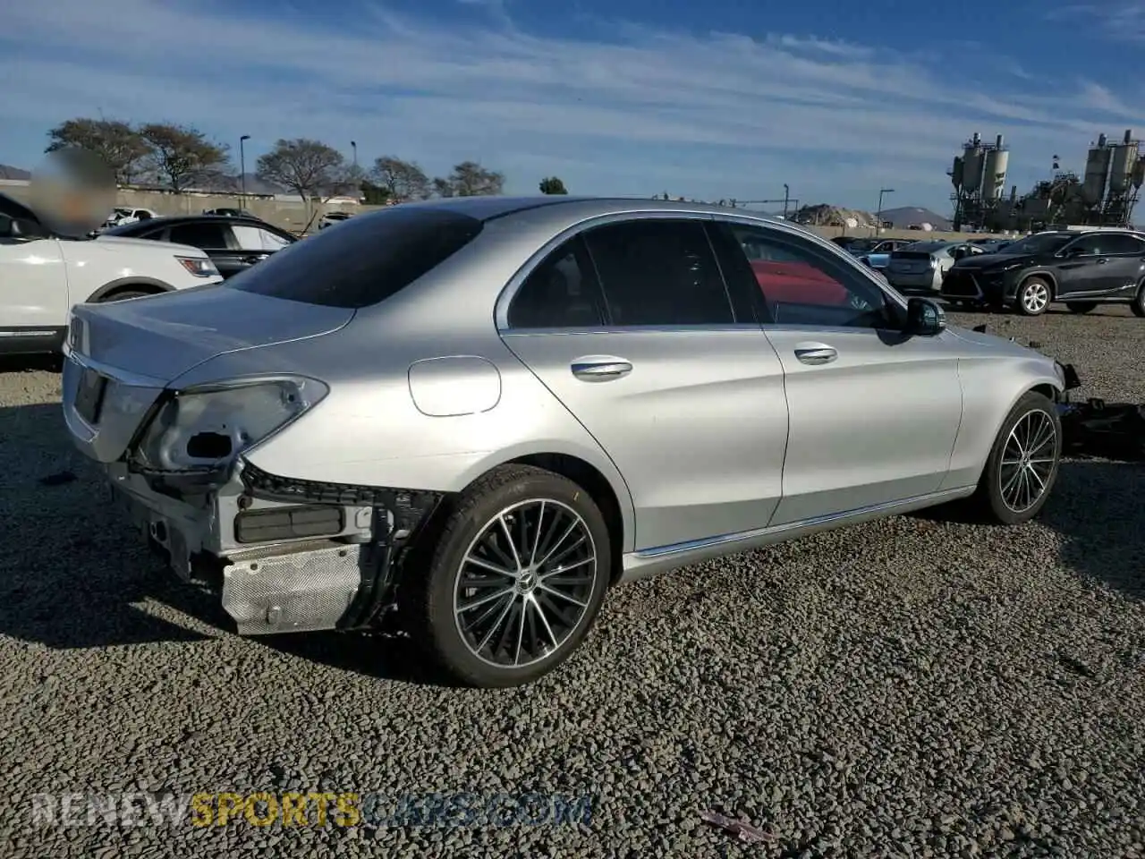 3 Photograph of a damaged car W1KWF8DB5LR582881 MERCEDES-BENZ C-CLASS 2020