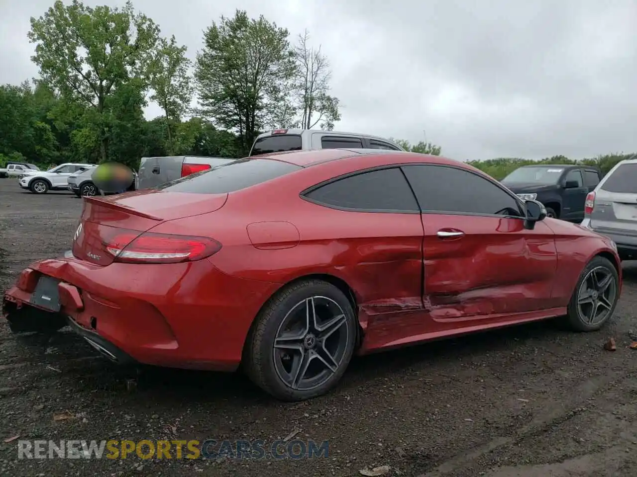 3 fotografías del automóvil dañado W1KWJ8EB4LF983921 MERCEDES-BENZ C-CLASS 2020