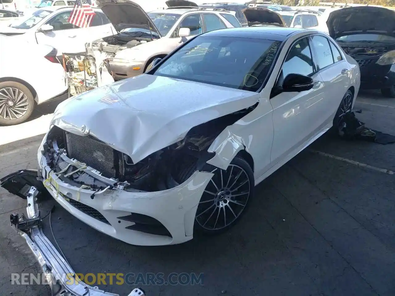 2 Photograph of a damaged car WDDWF8DB2LR544895 MERCEDES-BENZ C-CLASS 2020