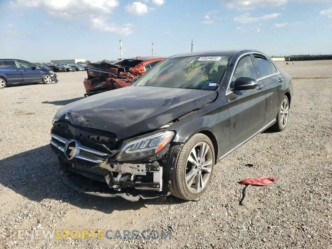 2 Photograph of a damaged car WDDWF8DB3LR527958 MERCEDES-BENZ C-CLASS 2020
