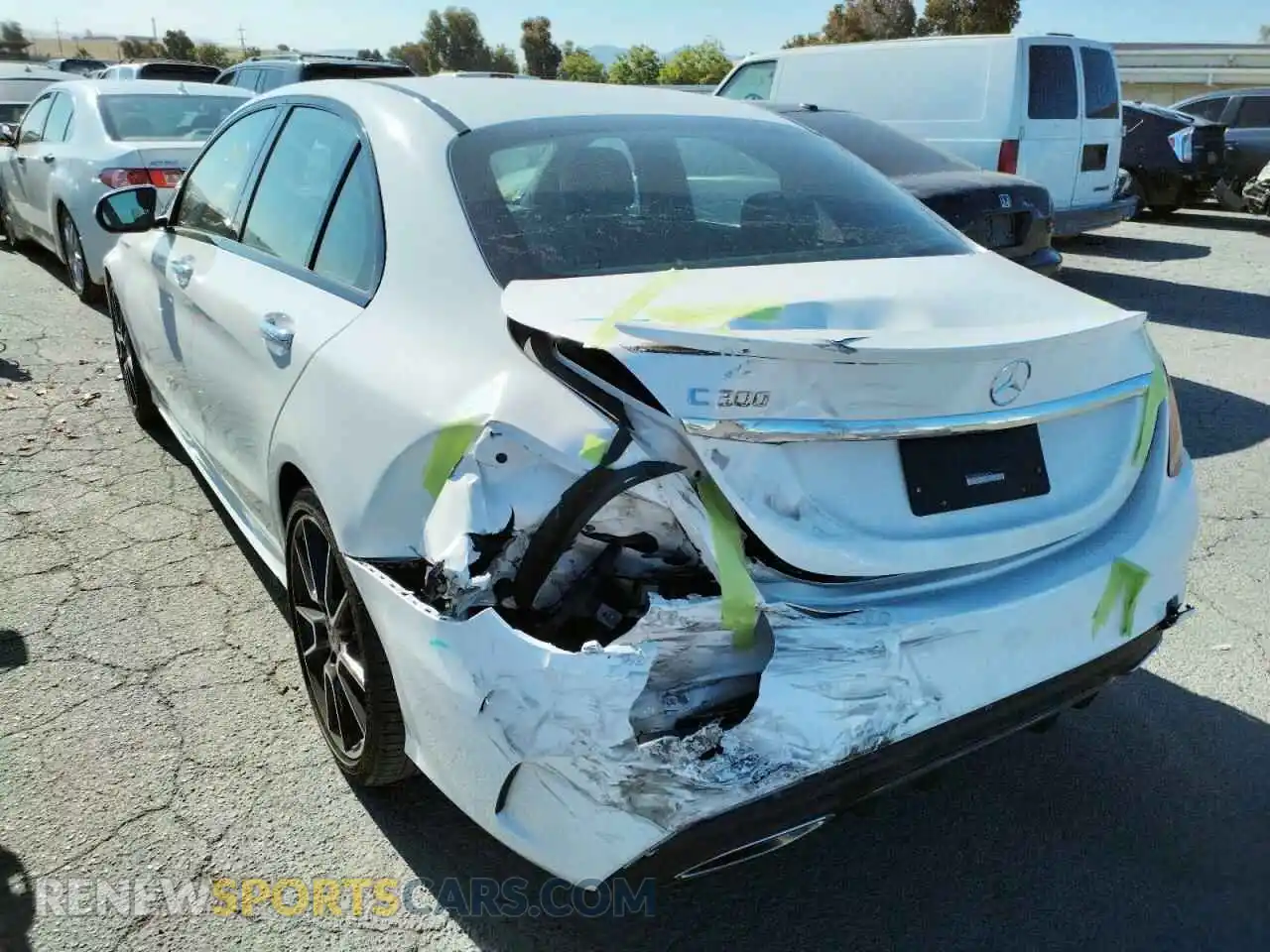3 Photograph of a damaged car WDDWF8DB6LR551820 MERCEDES-BENZ C-CLASS 2020