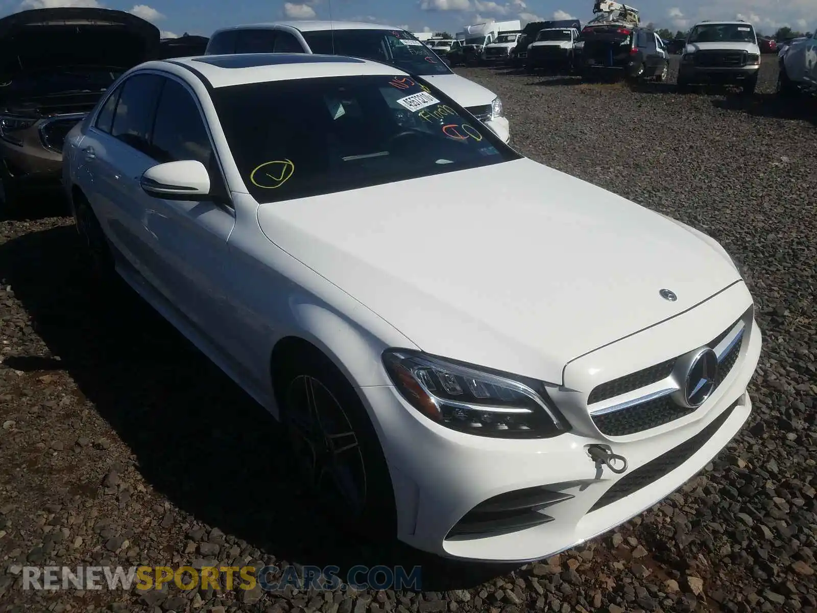1 Photograph of a damaged car WDDWF8EB1LR545583 MERCEDES-BENZ C CLASS 2020