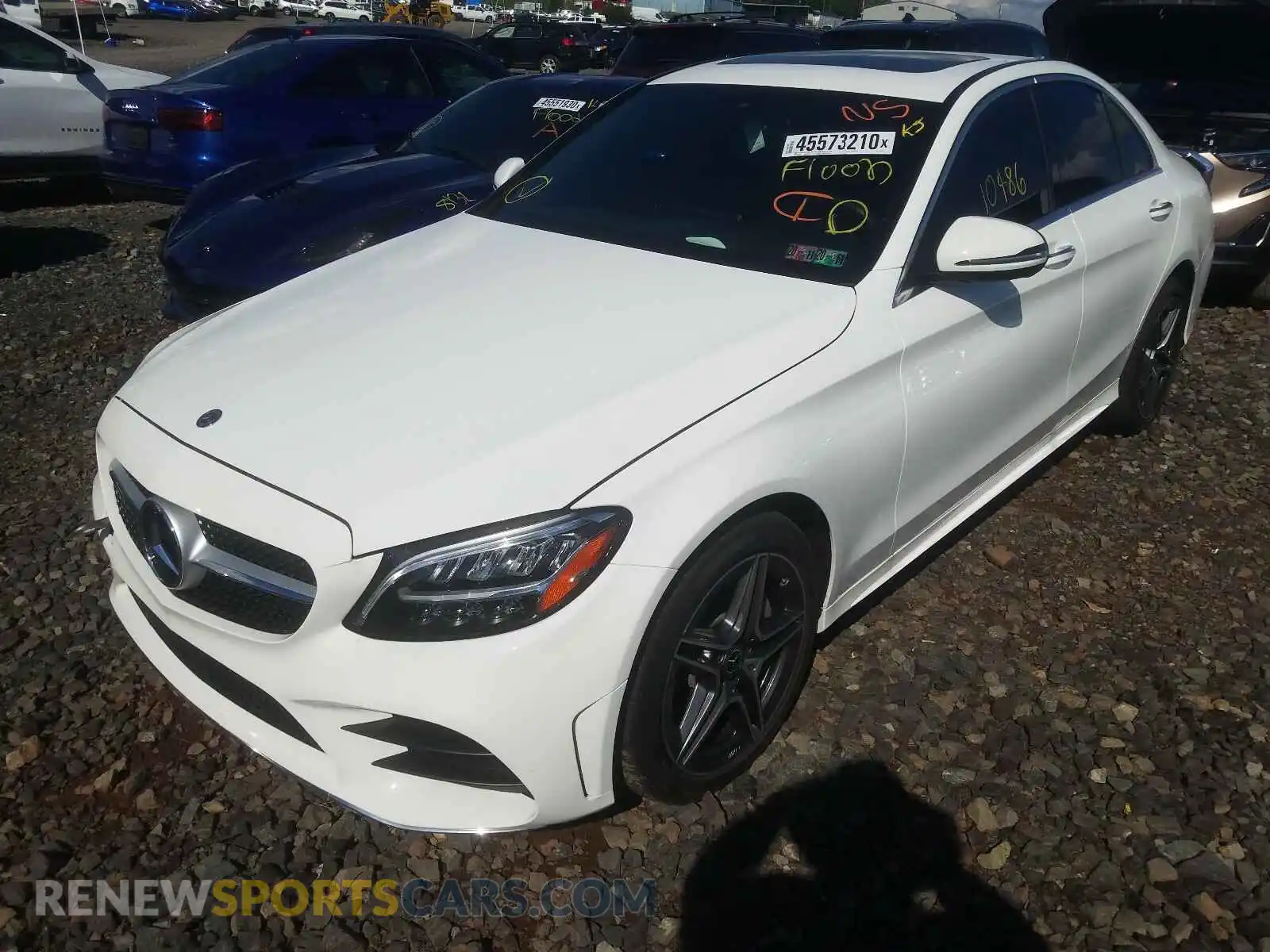 2 Photograph of a damaged car WDDWF8EB1LR545583 MERCEDES-BENZ C CLASS 2020