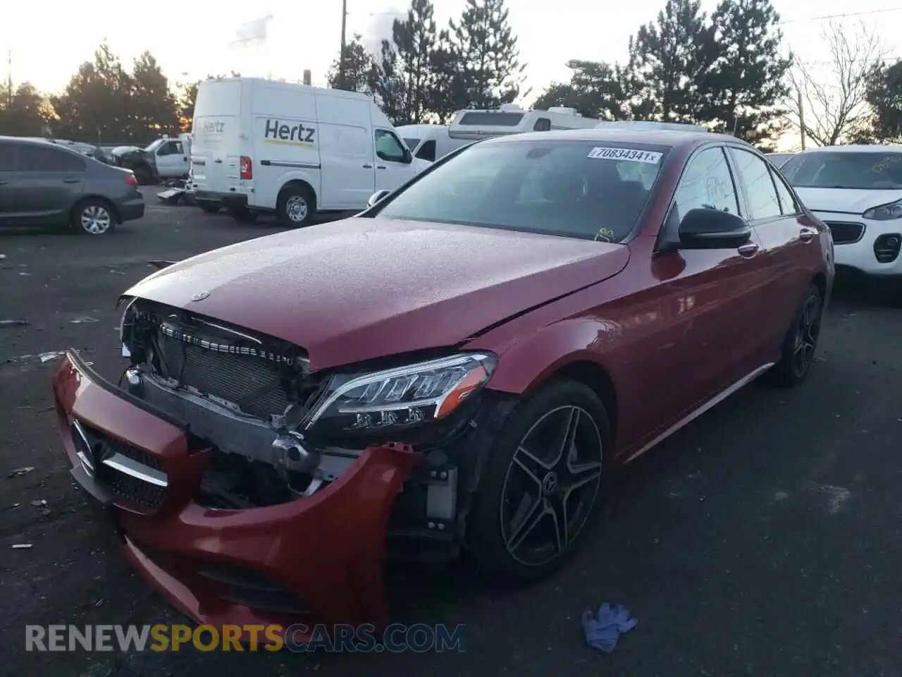 2 Photograph of a damaged car WDDWF8EB6LR529296 MERCEDES-BENZ C-CLASS 2020