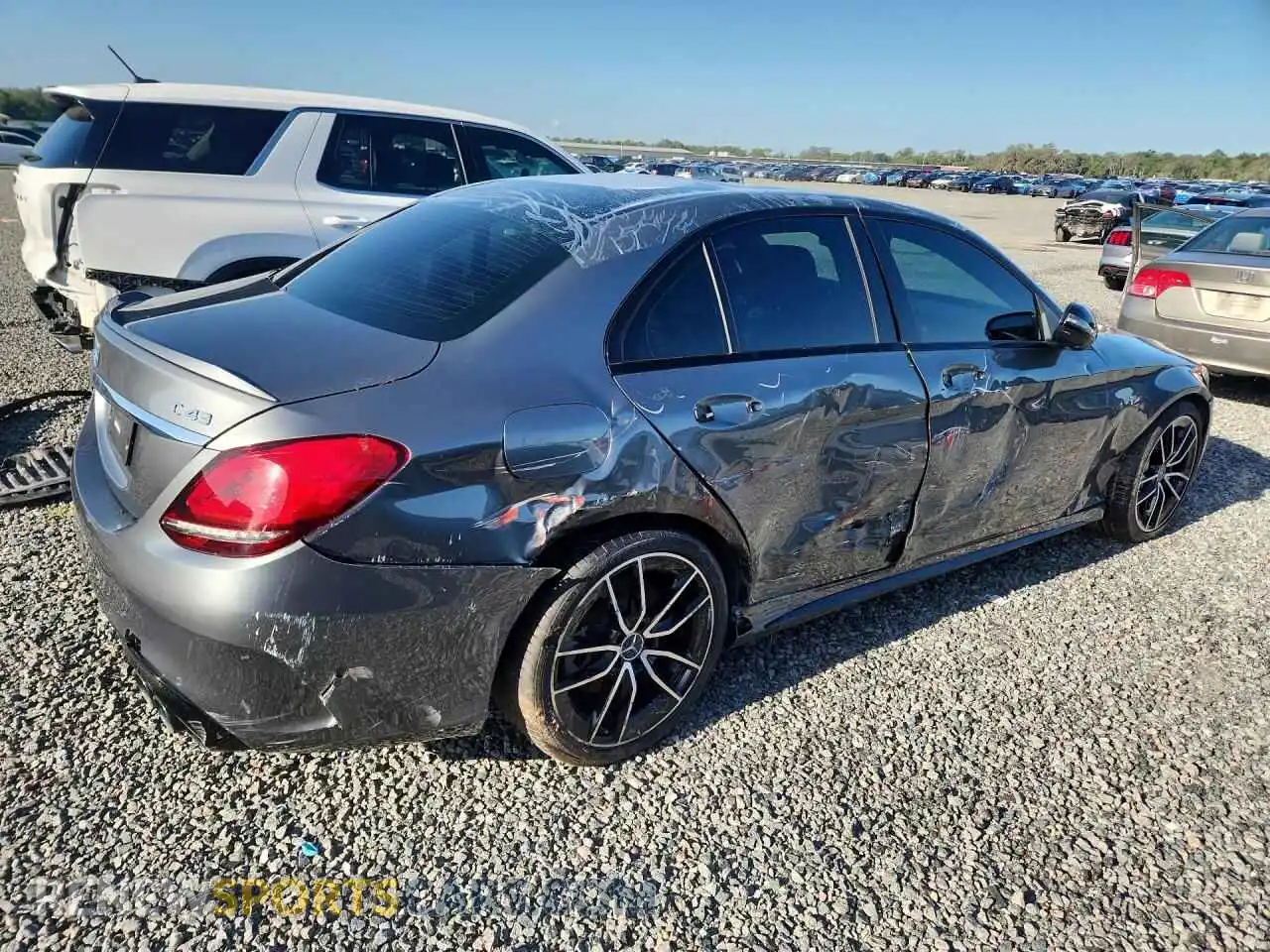 3 Photograph of a damaged car W1KWF6EB1MR617663 MERCEDES-BENZ C-CLASS 2021