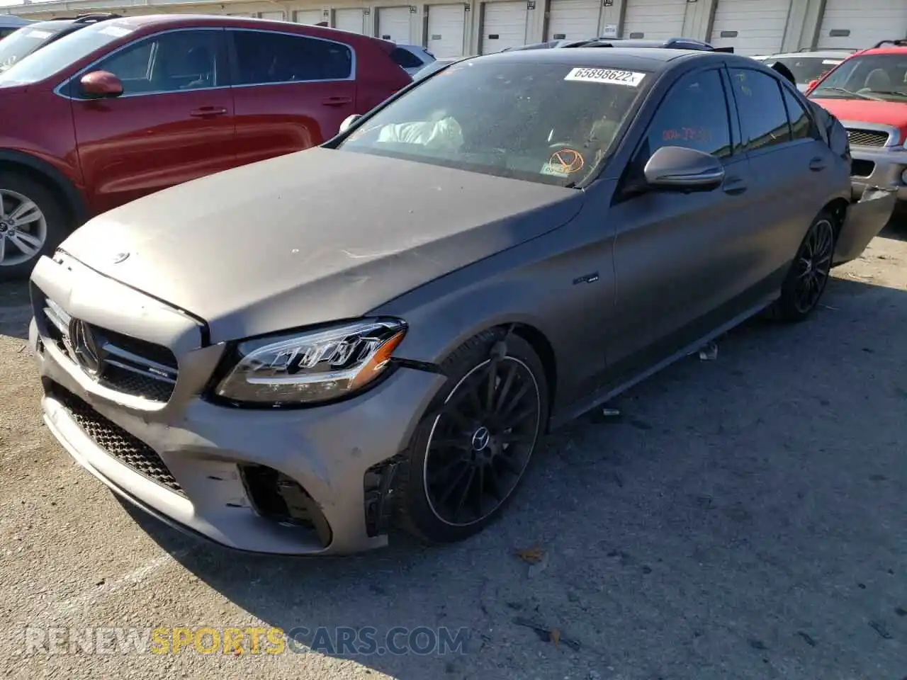 2 Photograph of a damaged car W1KWF6EB9MR613392 MERCEDES-BENZ C-CLASS 2021