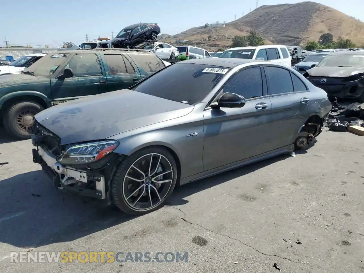 1 Photograph of a damaged car W1KWF6EBXMR617497 MERCEDES-BENZ C-CLASS 2021