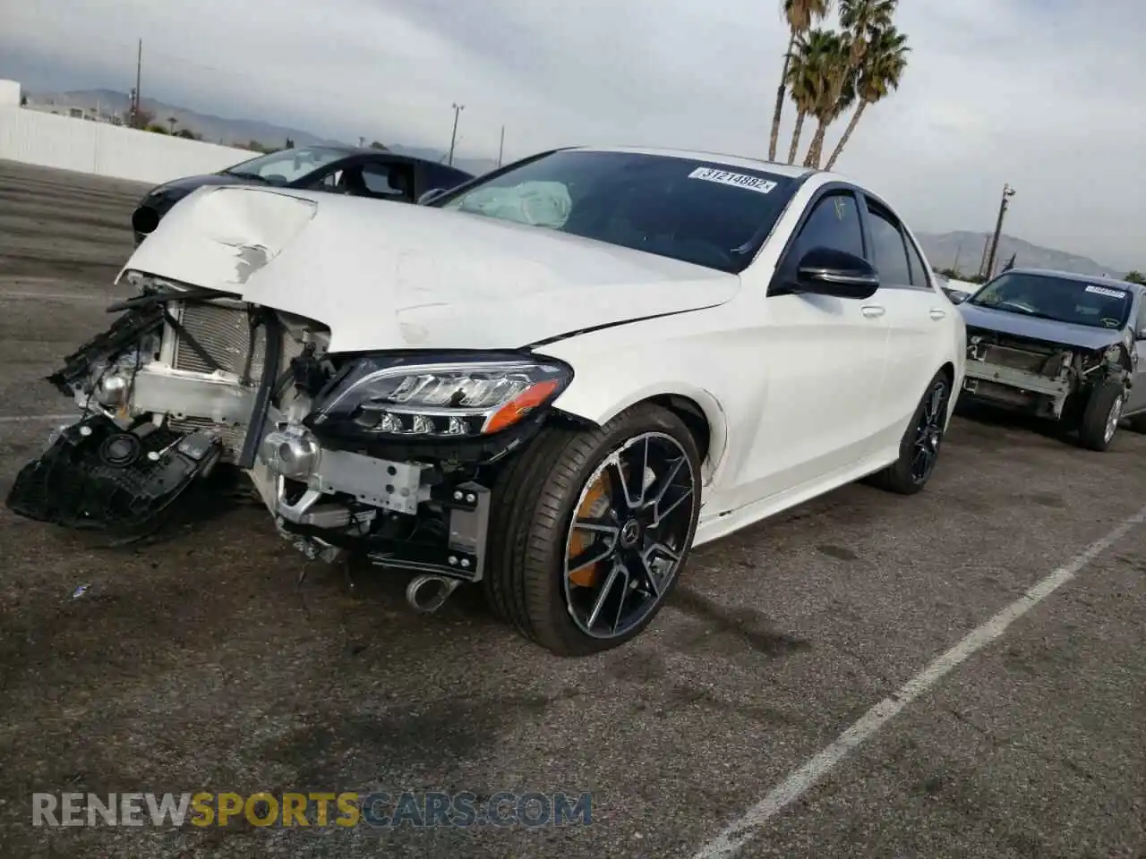 2 Photograph of a damaged car W1KWF8DB1MR609804 MERCEDES-BENZ C-CLASS 2021