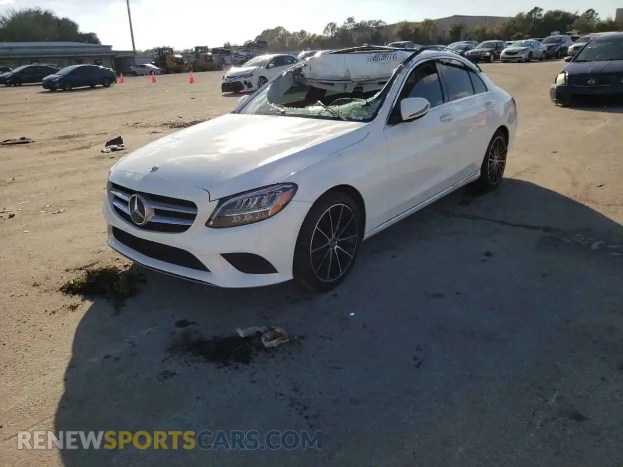 2 Photograph of a damaged car W1KWF8DB4MR646877 MERCEDES-BENZ C-CLASS 2021