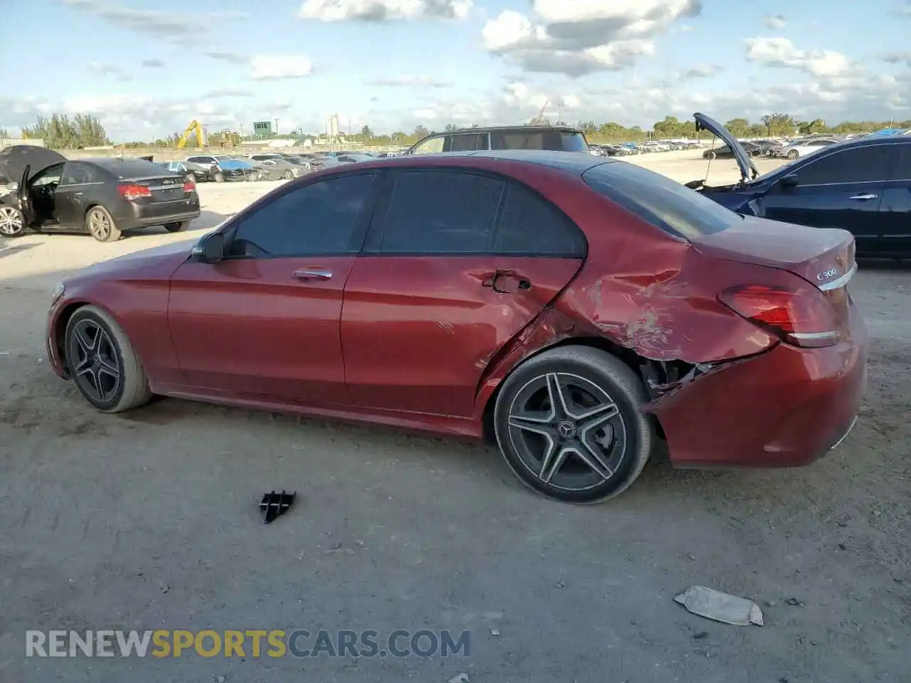 2 Photograph of a damaged car W1KWF8DB5MR622717 MERCEDES-BENZ C-CLASS 2021
