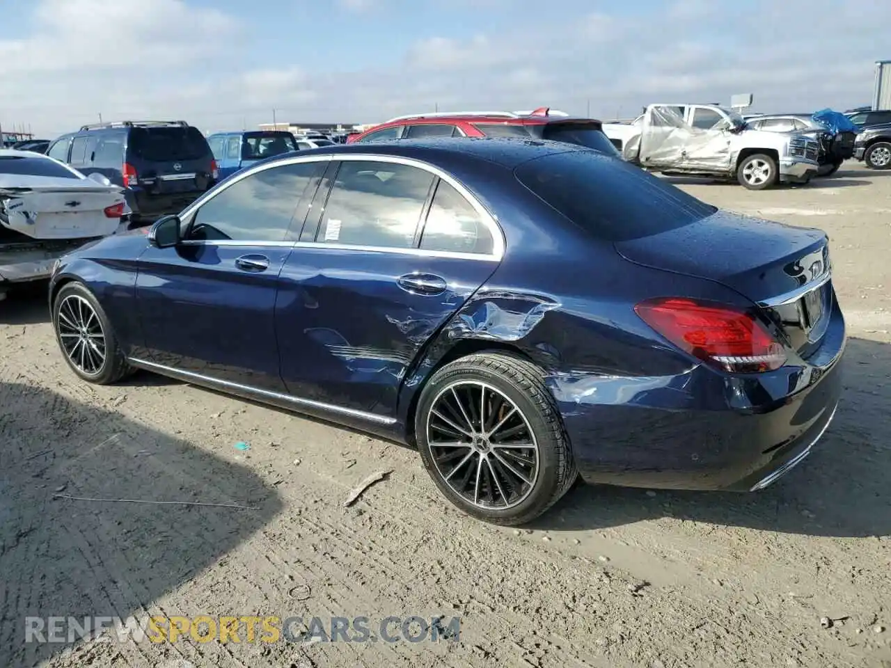 2 Photograph of a damaged car W1KWF8DB5MR645172 MERCEDES-BENZ C-CLASS 2021