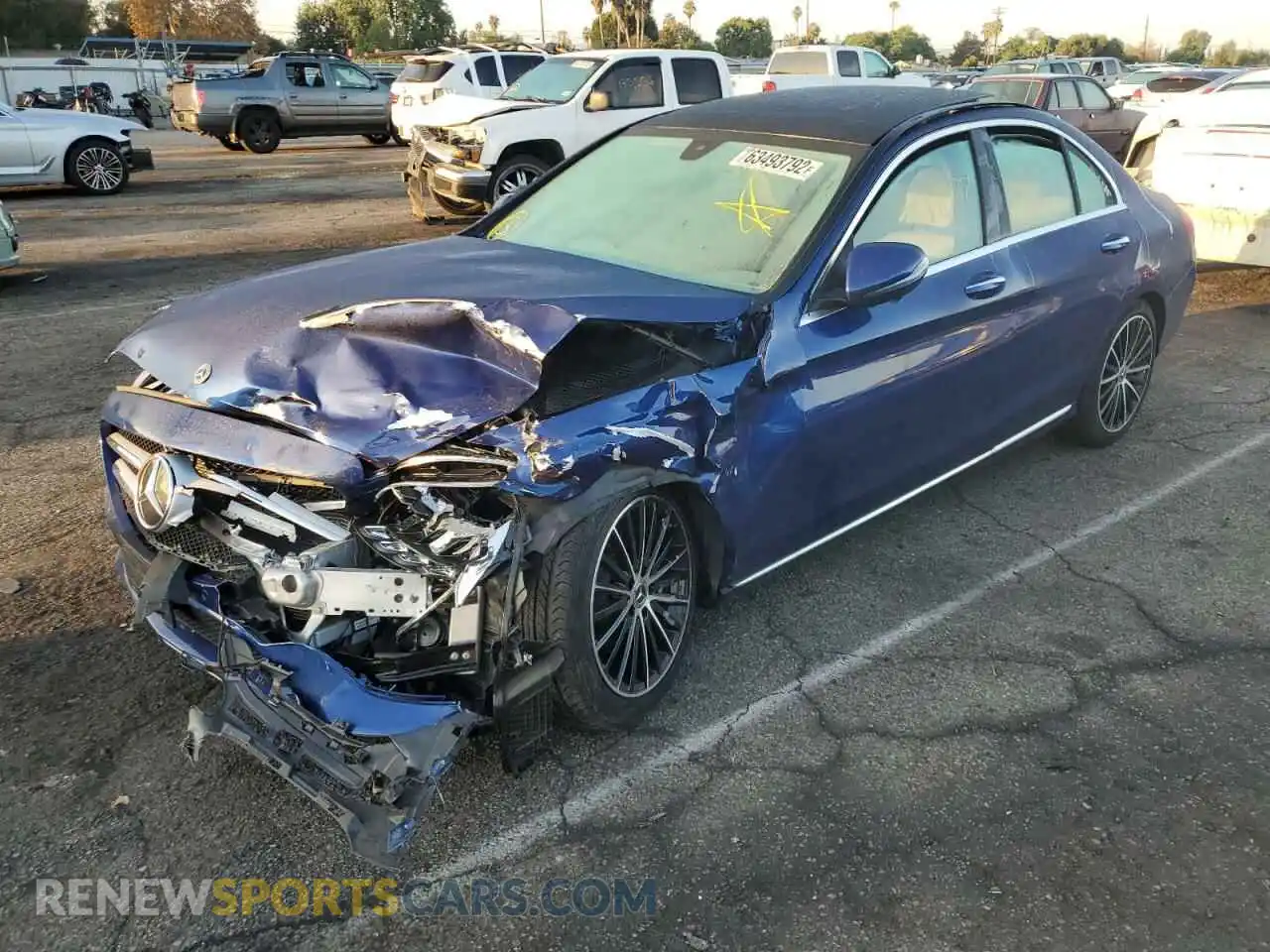 2 Photograph of a damaged car W1KWF8DB6MR616523 MERCEDES-BENZ C-CLASS 2021