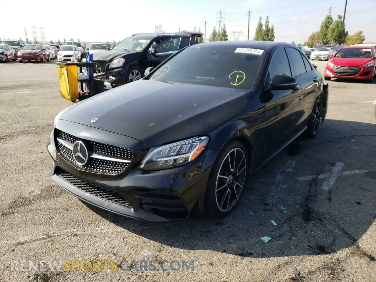 2 Photograph of a damaged car W1KWF8DB8MR613123 MERCEDES-BENZ C-CLASS 2021