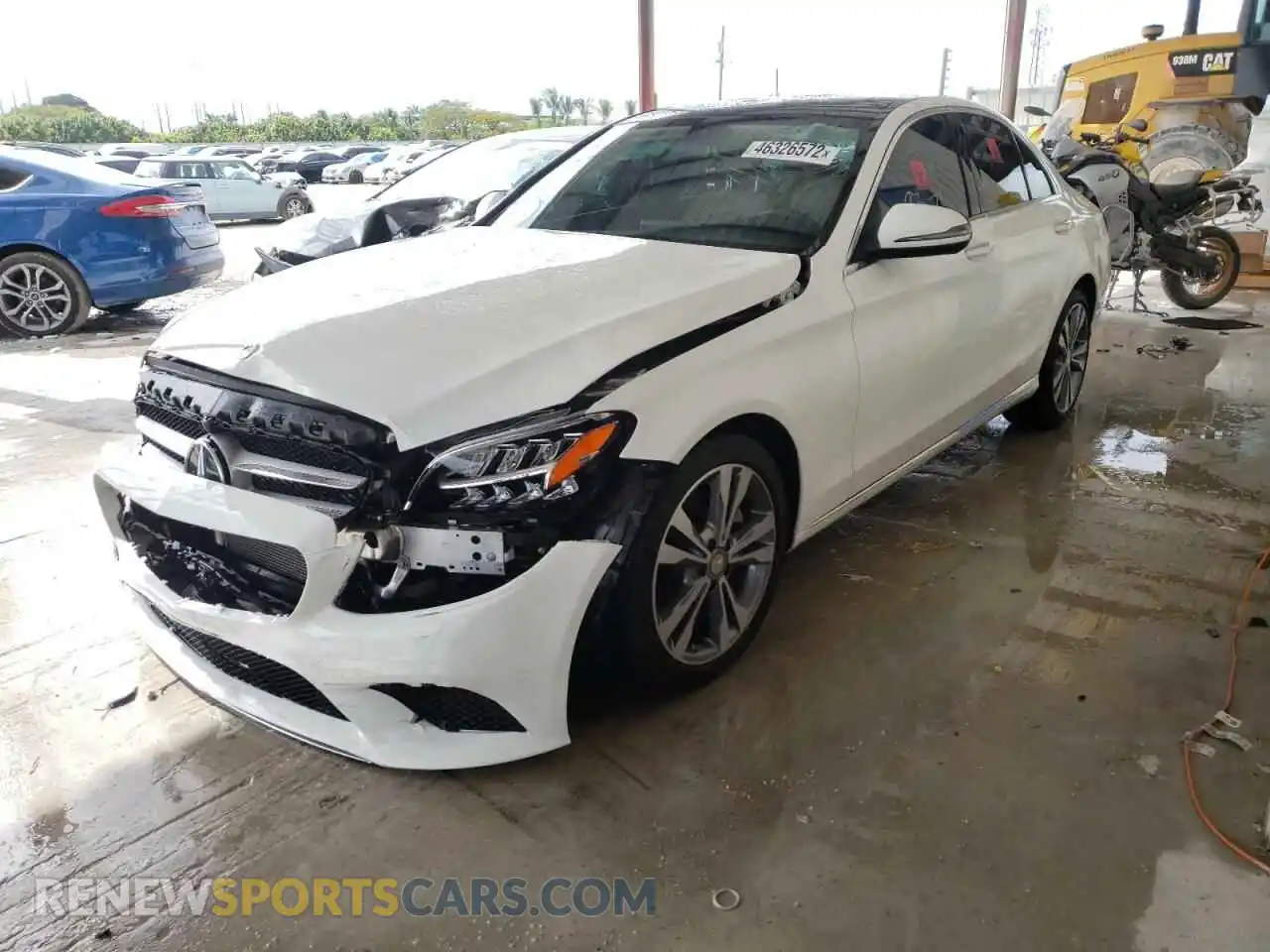 2 Photograph of a damaged car W1KWF8DB8MR645974 MERCEDES-BENZ C-CLASS 2021