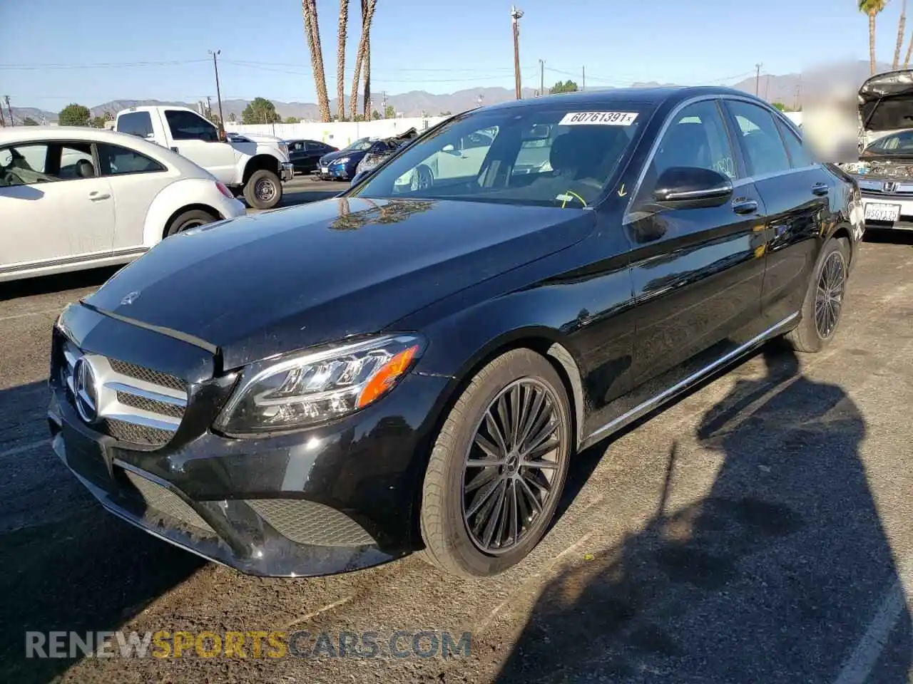 2 Photograph of a damaged car W1KWF8DB9MR627211 MERCEDES-BENZ C-CLASS 2021