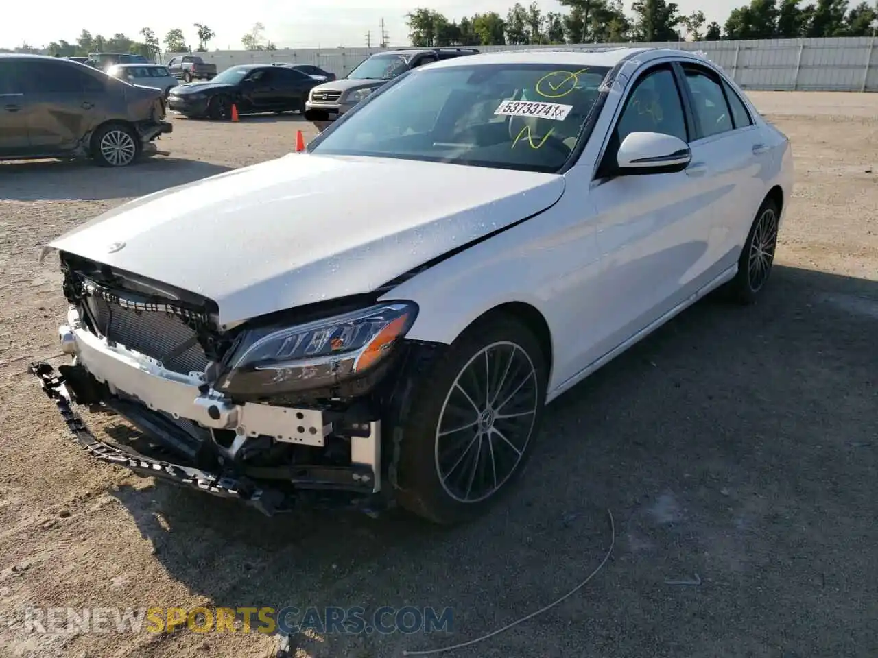 2 Photograph of a damaged car W1KWF8DBXMR645023 MERCEDES-BENZ C-CLASS 2021