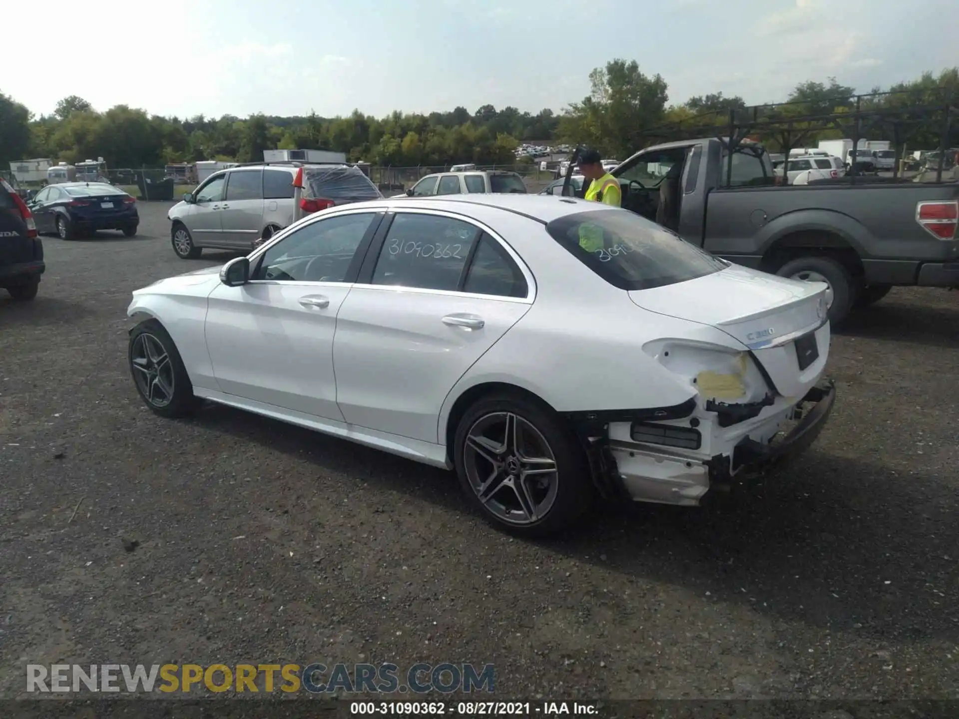 3 Photograph of a damaged car W1KWF8EB0MR615947 MERCEDES-BENZ C-CLASS 2021