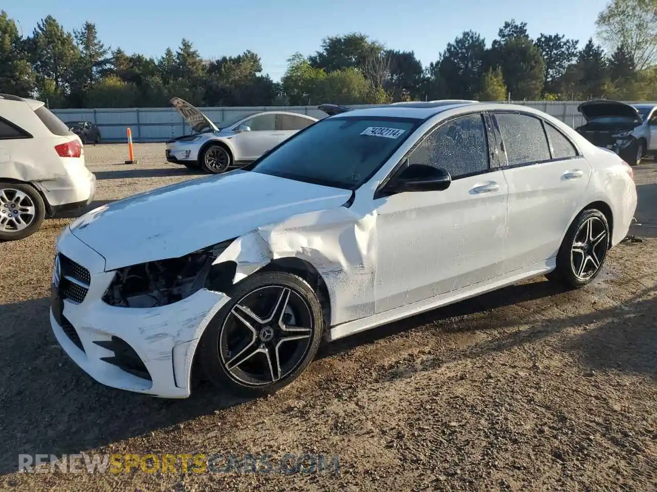 1 Photograph of a damaged car W1KWF8EB0MR649659 MERCEDES-BENZ C-CLASS 2021