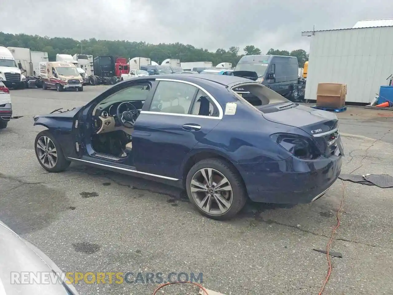 2 Photograph of a damaged car W1KWF8EB1MR649931 MERCEDES-BENZ C-CLASS 2021