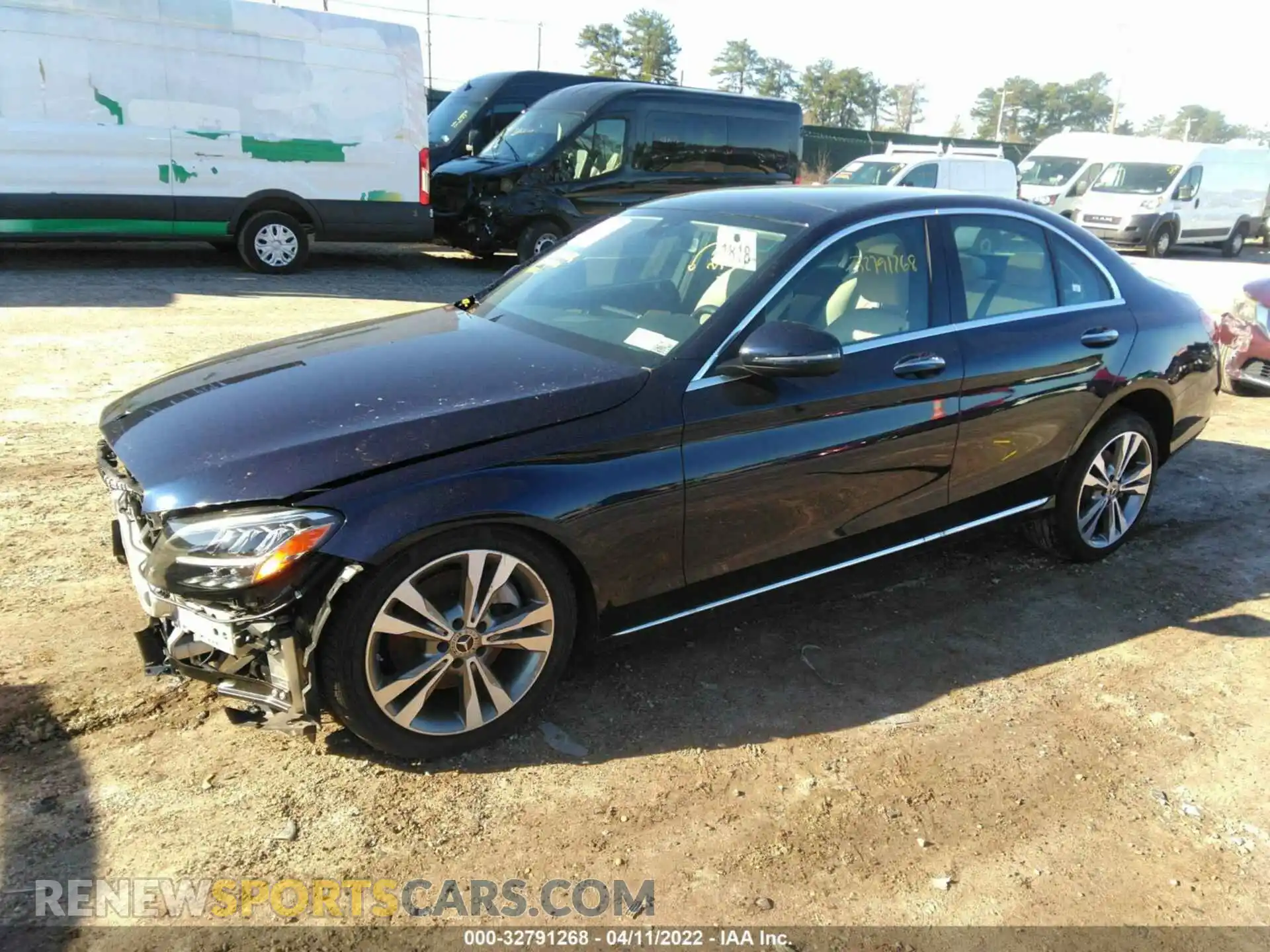 2 Photograph of a damaged car W1KWF8EB2MR633382 MERCEDES-BENZ C-CLASS 2021