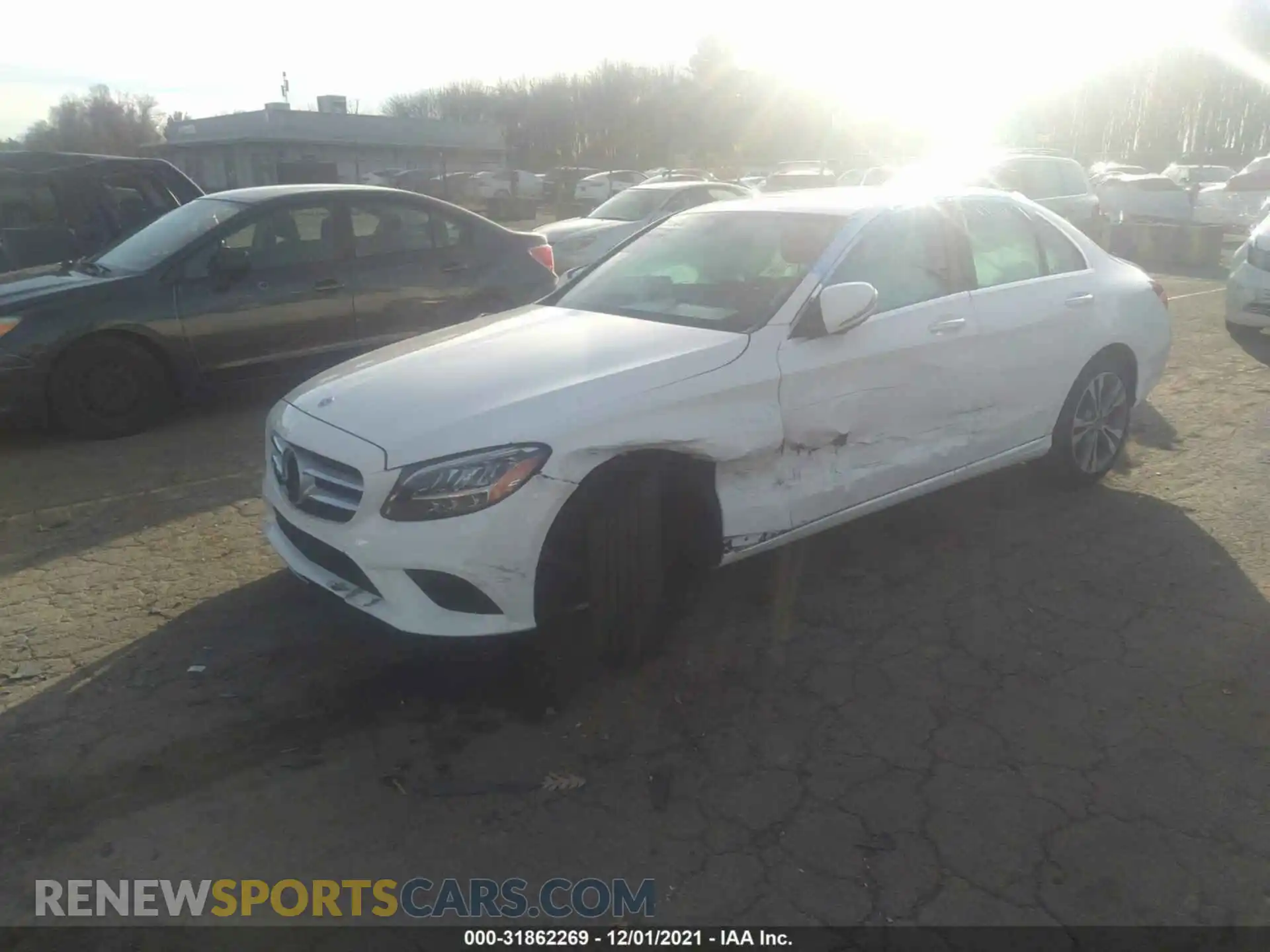 2 Photograph of a damaged car W1KWF8EB2MR636945 MERCEDES-BENZ C-CLASS 2021