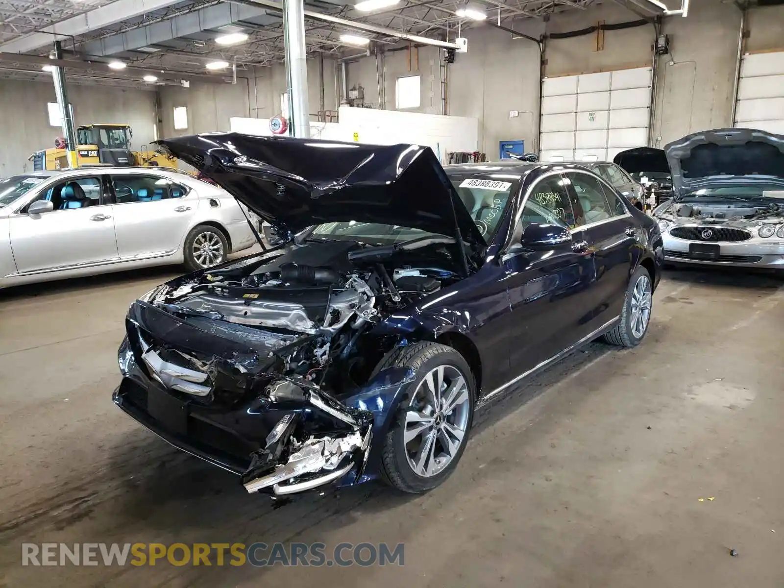 2 Photograph of a damaged car W1KWF8EB2MR640560 MERCEDES-BENZ C CLASS 2021