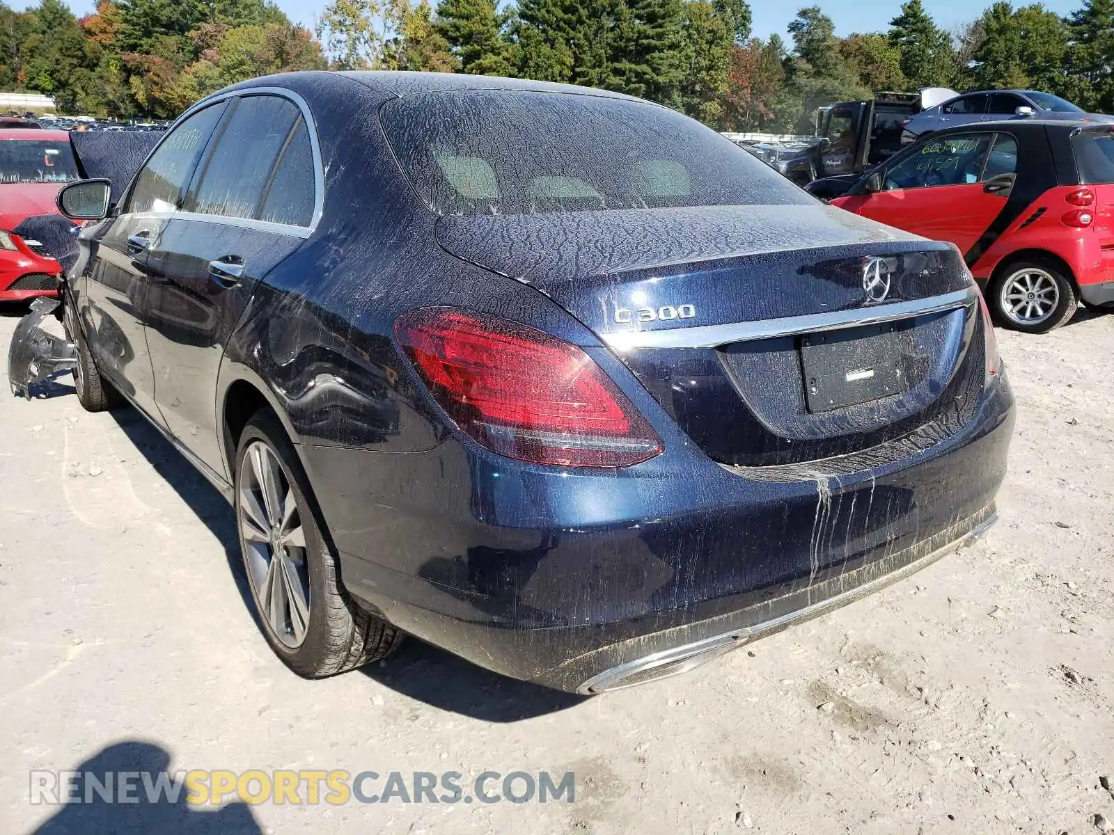 3 Photograph of a damaged car W1KWF8EB2MR640655 MERCEDES-BENZ C-CLASS 2021
