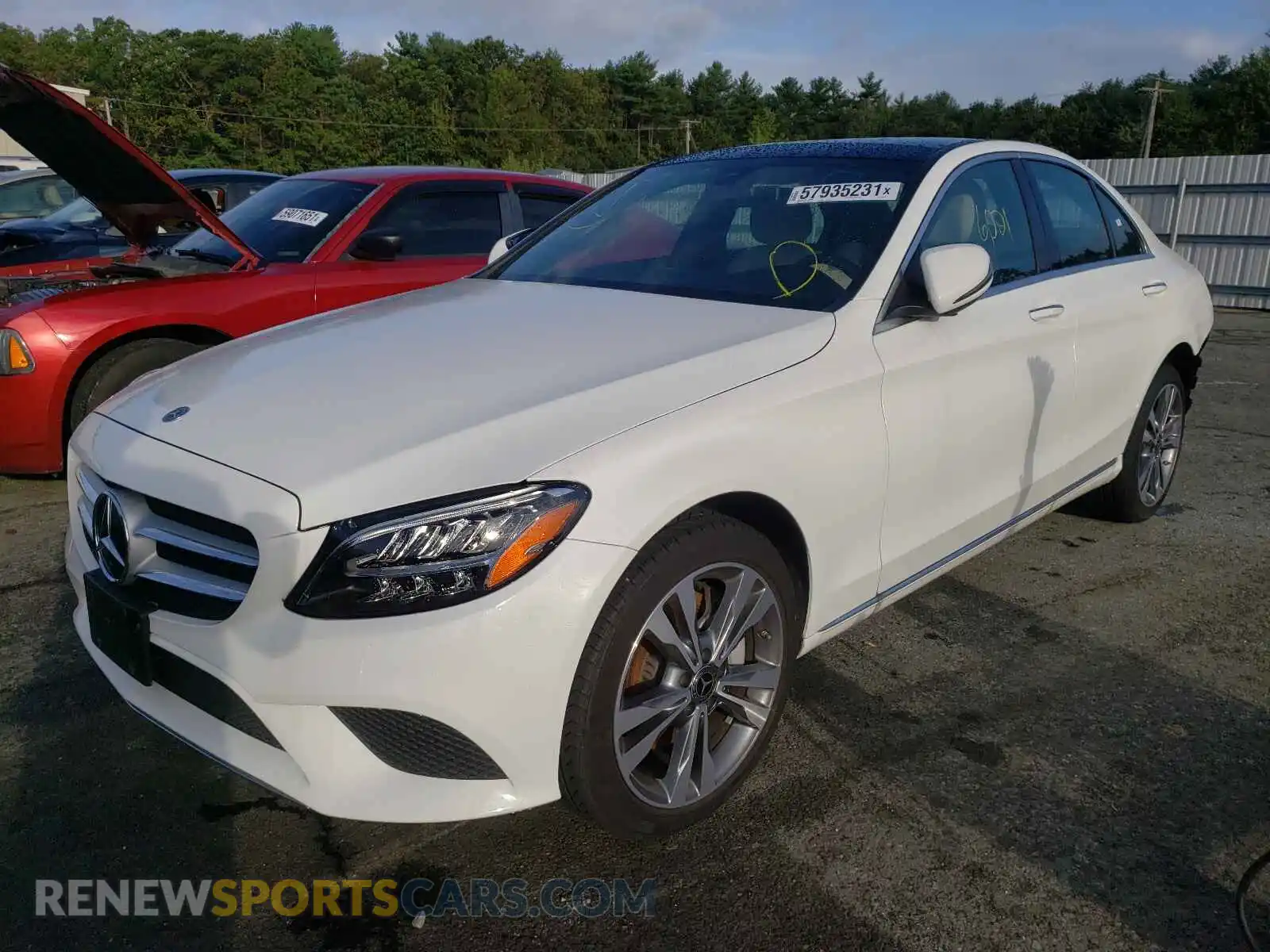 2 Photograph of a damaged car W1KWF8EB4MR609343 MERCEDES-BENZ C-CLASS 2021