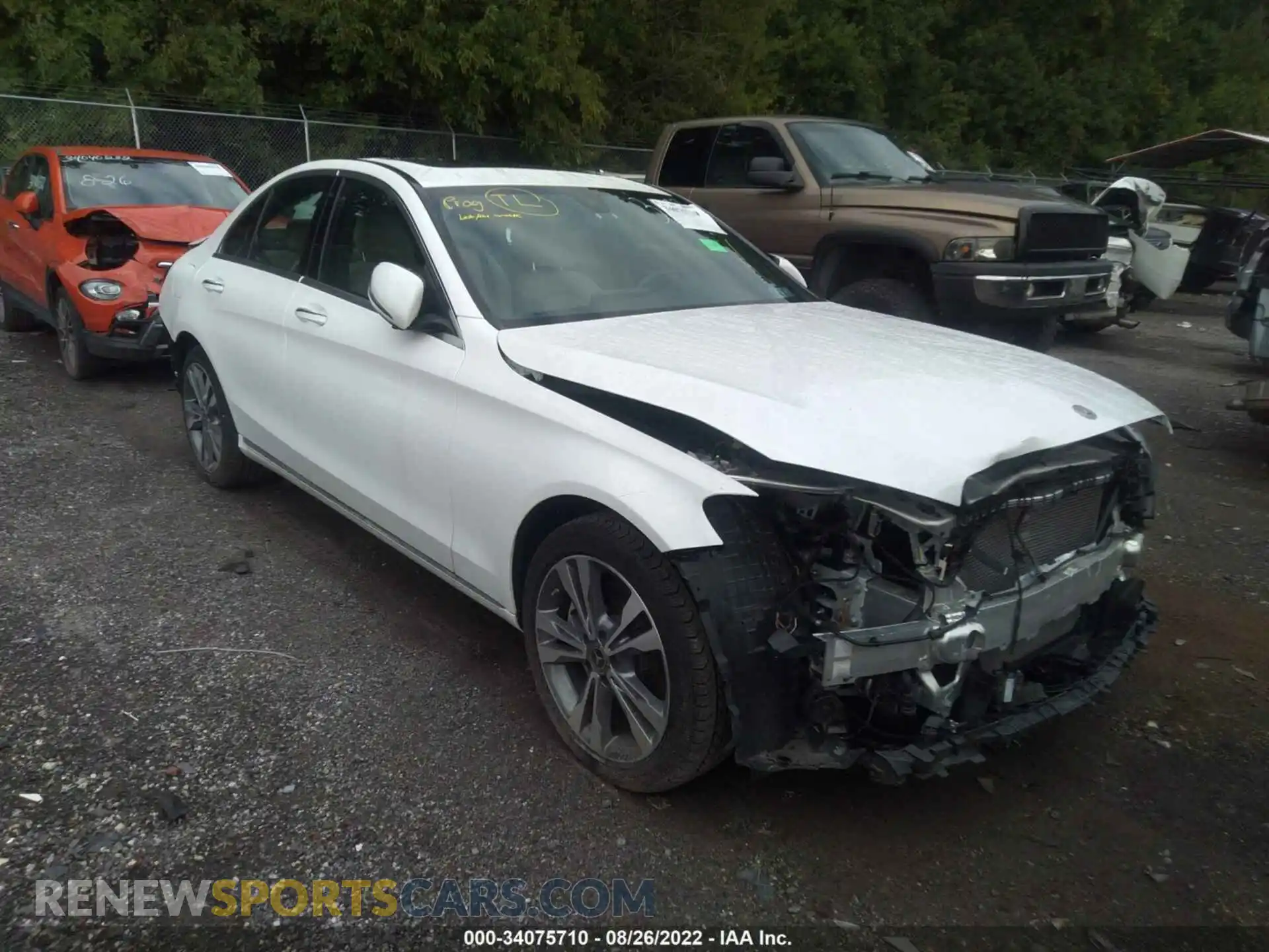 1 Photograph of a damaged car W1KWF8EB4MR633593 MERCEDES-BENZ C-CLASS 2021