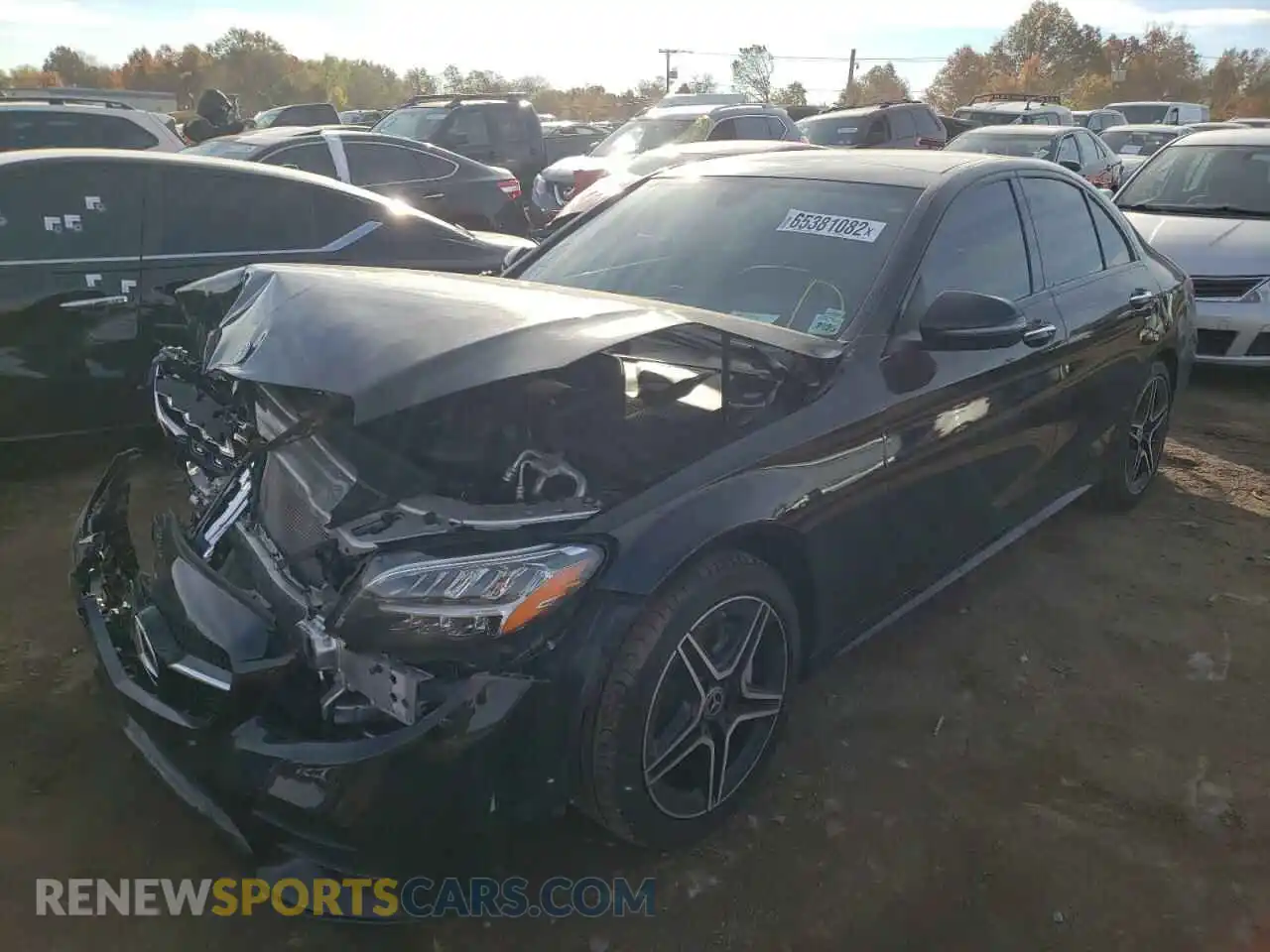 2 Photograph of a damaged car W1KWF8EB4MR645839 MERCEDES-BENZ C-CLASS 2021