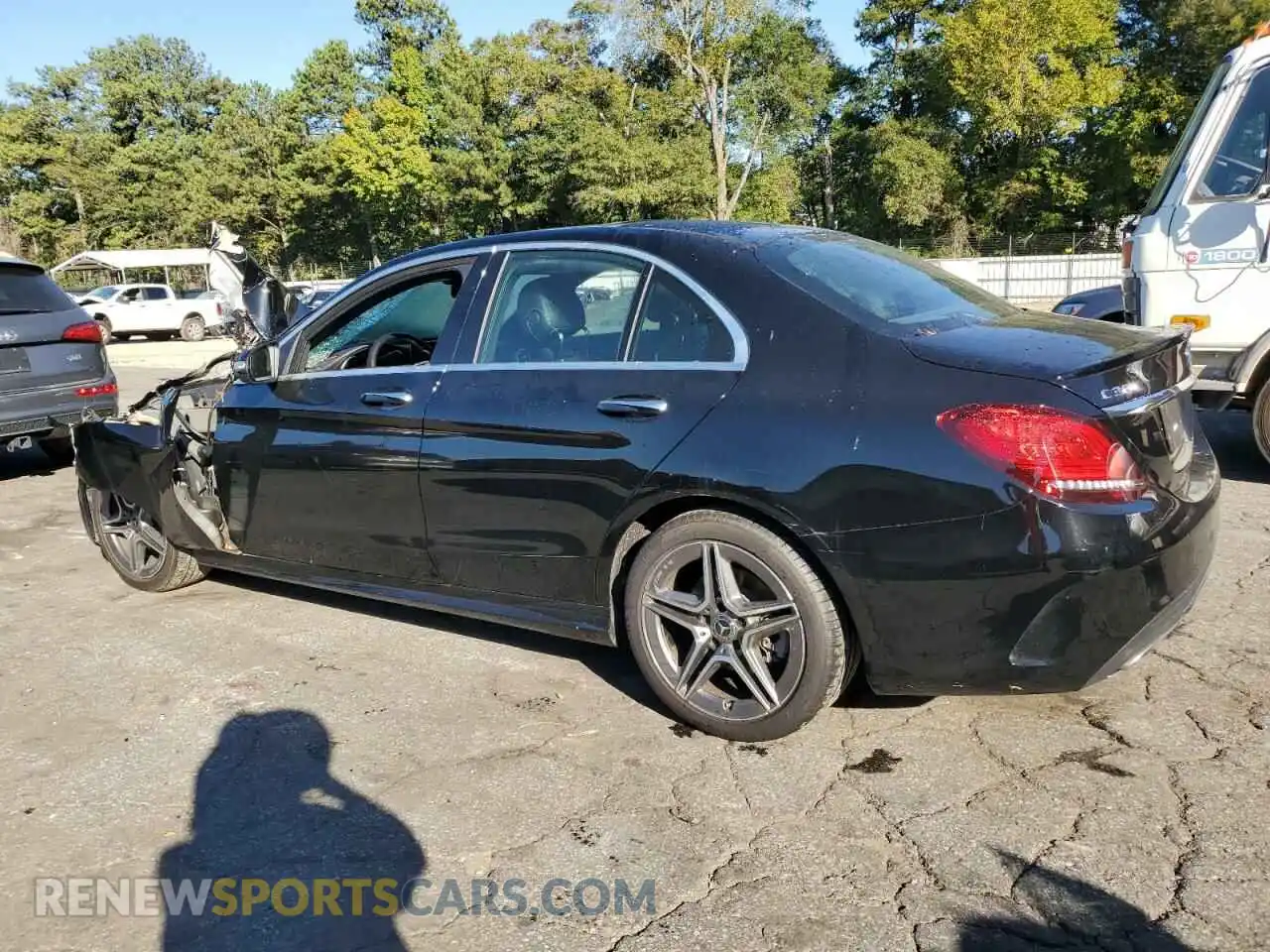 2 Photograph of a damaged car W1KWF8EB4MR648305 MERCEDES-BENZ C-CLASS 2021