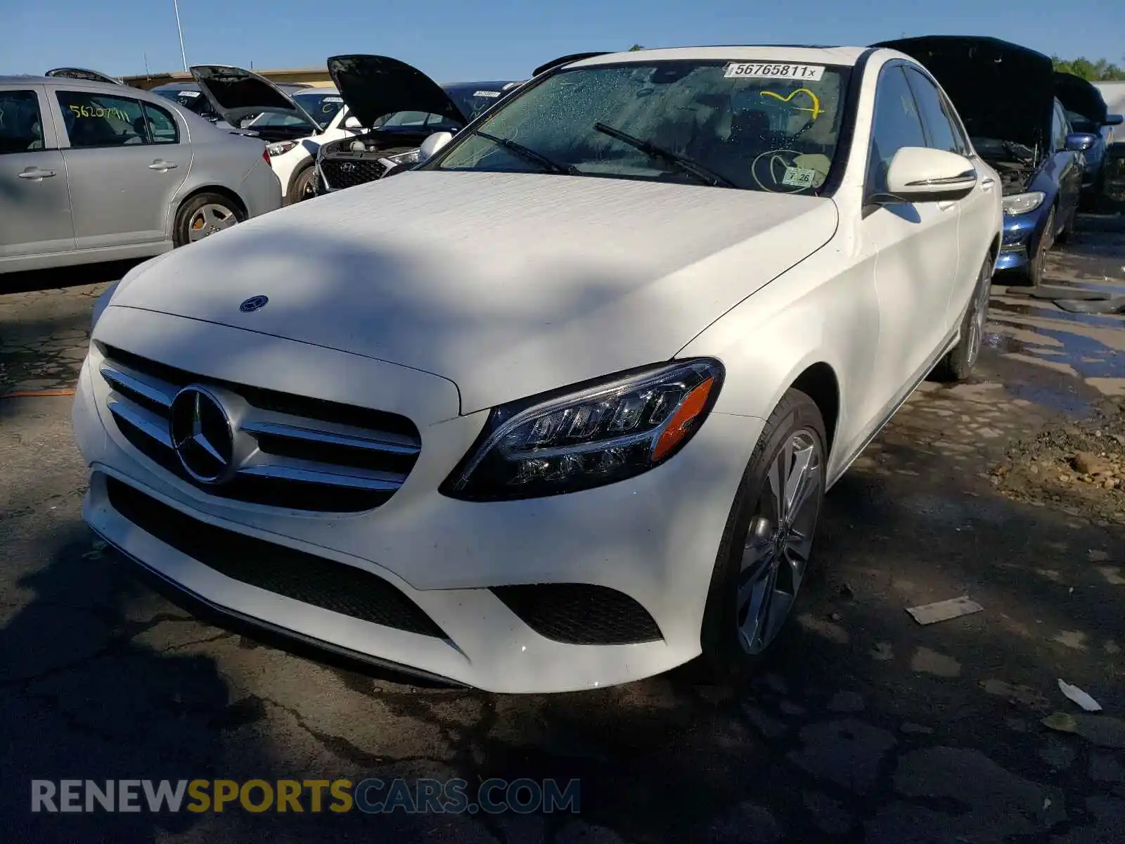 2 Photograph of a damaged car W1KWF8EB5MR640889 MERCEDES-BENZ C-CLASS 2021
