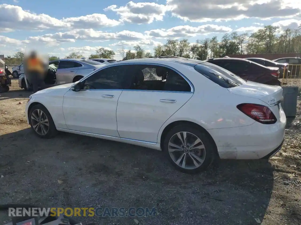 2 Photograph of a damaged car W1KWF8EB7MR625696 MERCEDES-BENZ C-CLASS 2021