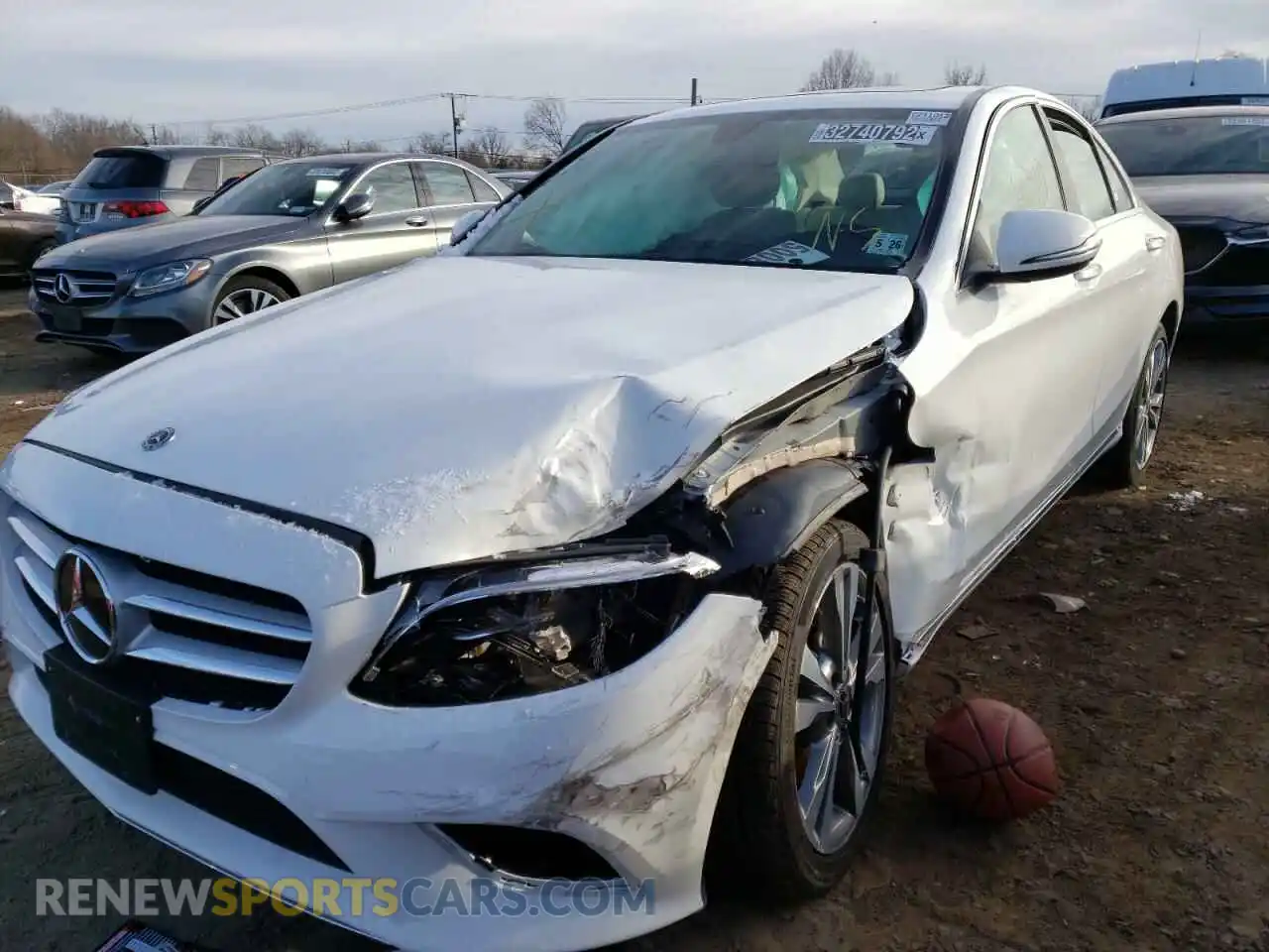 2 fotografías del automóvil dañado W1KWF8EB8MR626551 MERCEDES-BENZ C-CLASS 2021