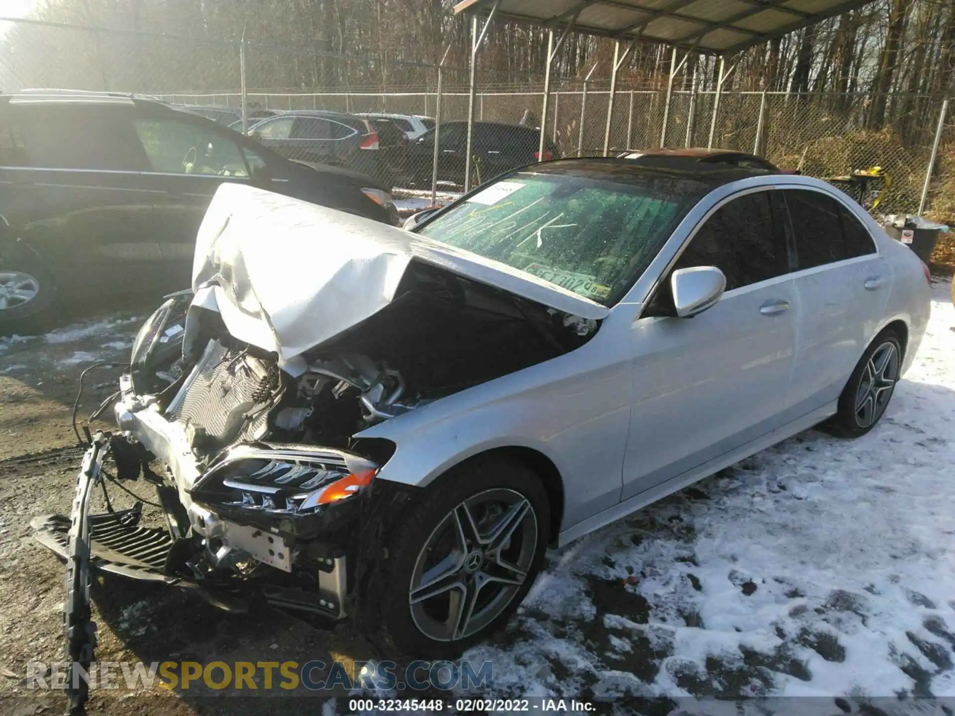 2 Photograph of a damaged car W1KWF8EB8MR647643 MERCEDES-BENZ C-CLASS 2021