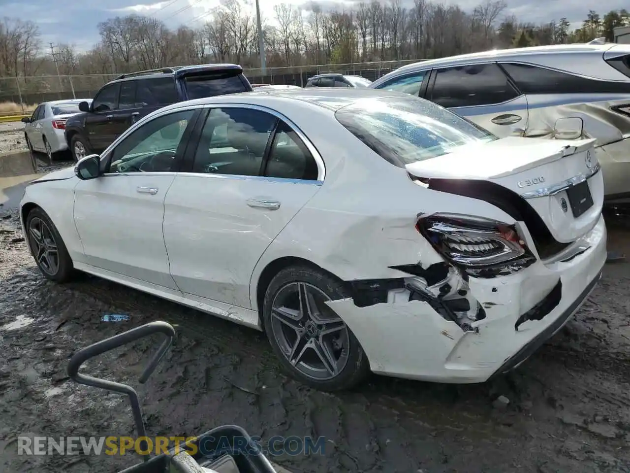 2 Photograph of a damaged car W1KWF8EBXMR647806 MERCEDES-BENZ C-CLASS 2021