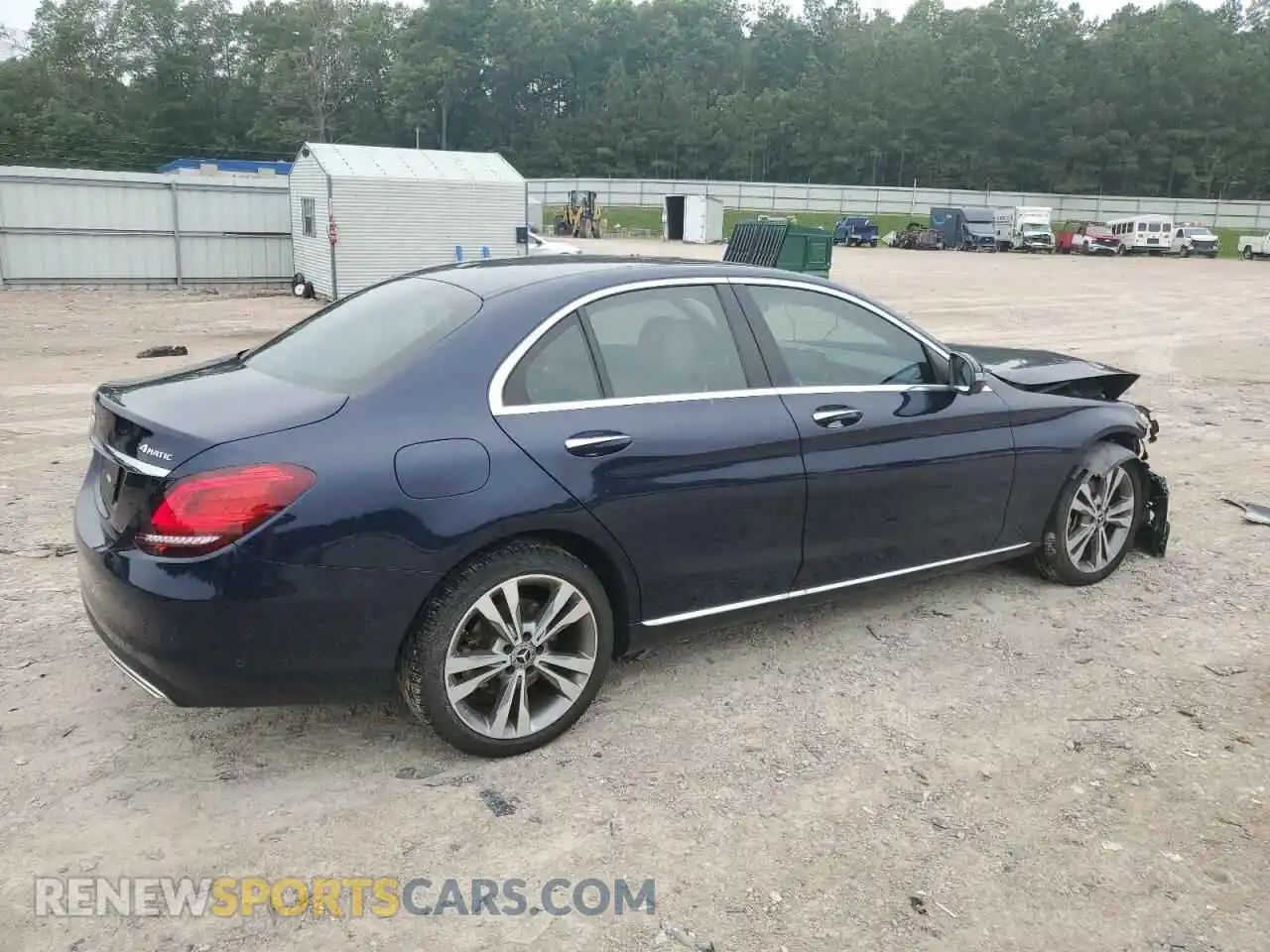 3 Photograph of a damaged car W1KWF8EBXMR653511 MERCEDES-BENZ C-CLASS 2021