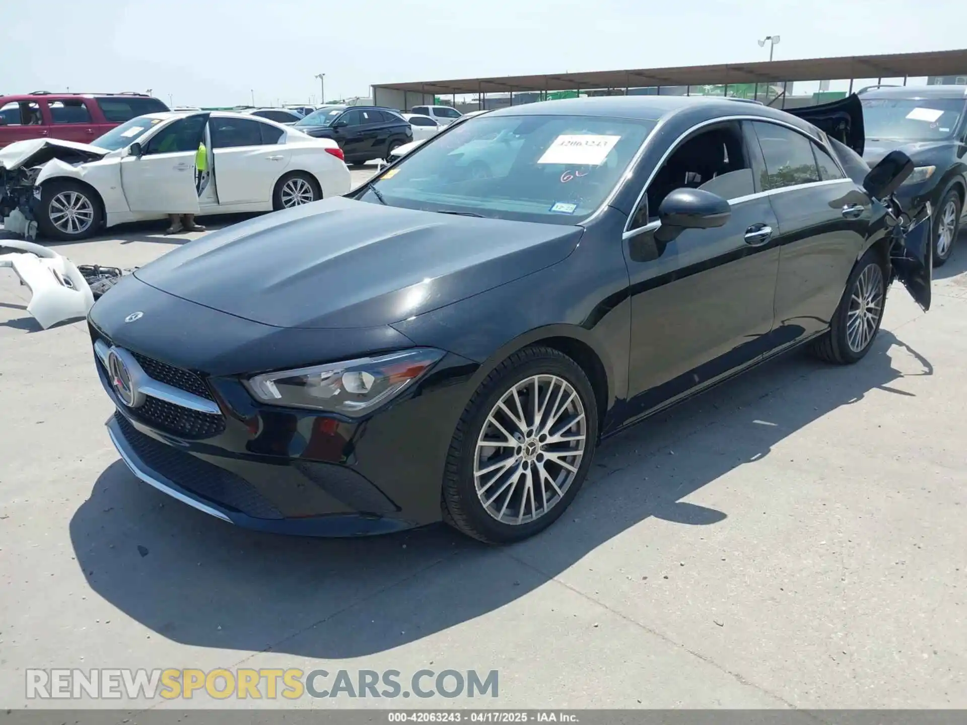 2 Photograph of a damaged car W1K5J4GB3MN157568 MERCEDES-BENZ CLA 250 2021