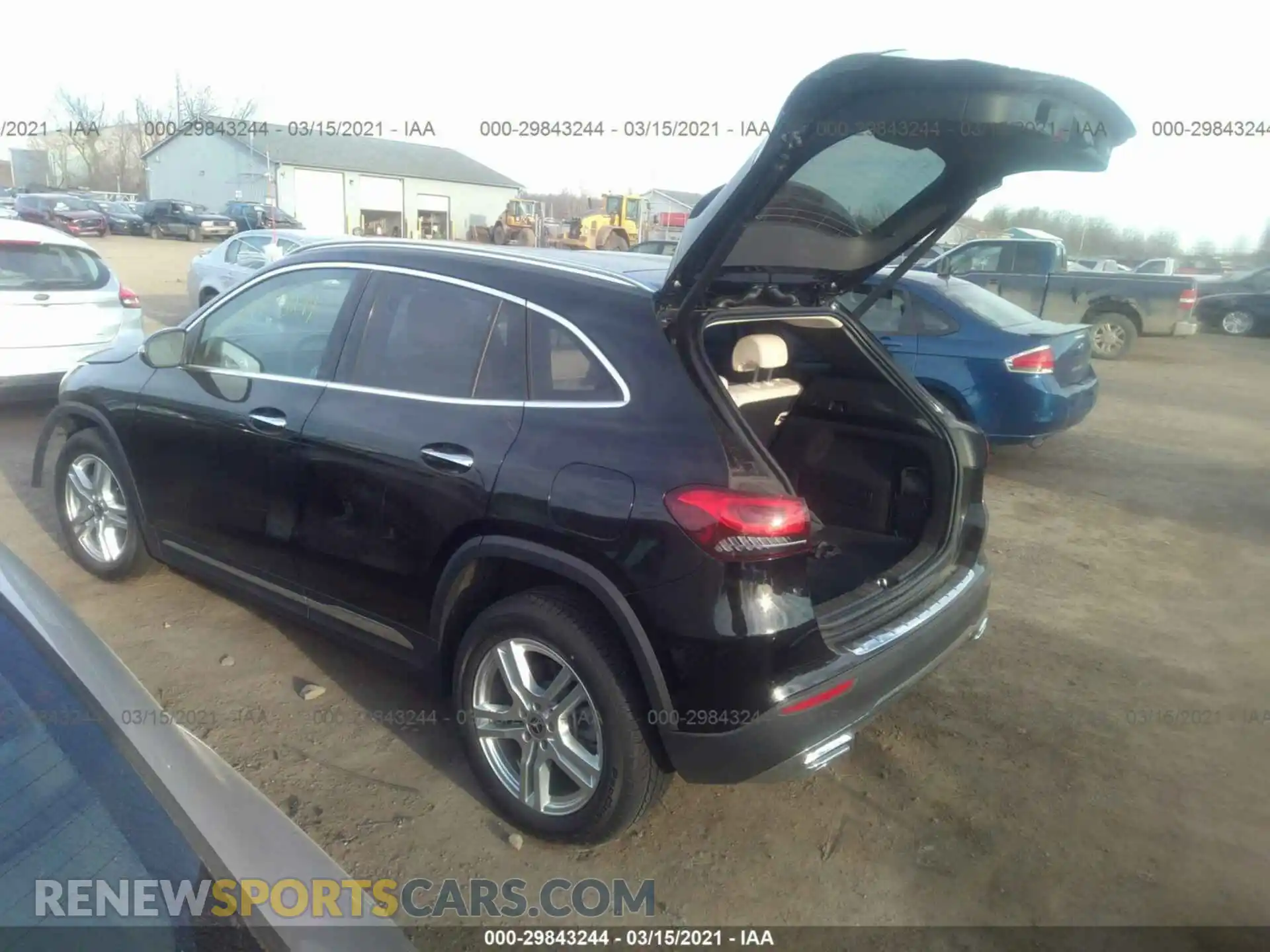 3 fotografías del automóvil dañado W1N4N4HB4MJ206592 MERCEDES-BENZ GLA 2021