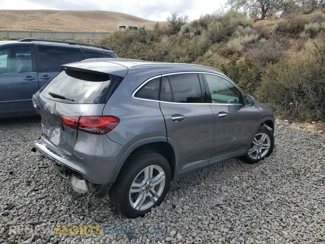 3 fotografías del automóvil dañado W1N4N4HBXMJ270135 MERCEDES-BENZ GLA-CLASS 2021