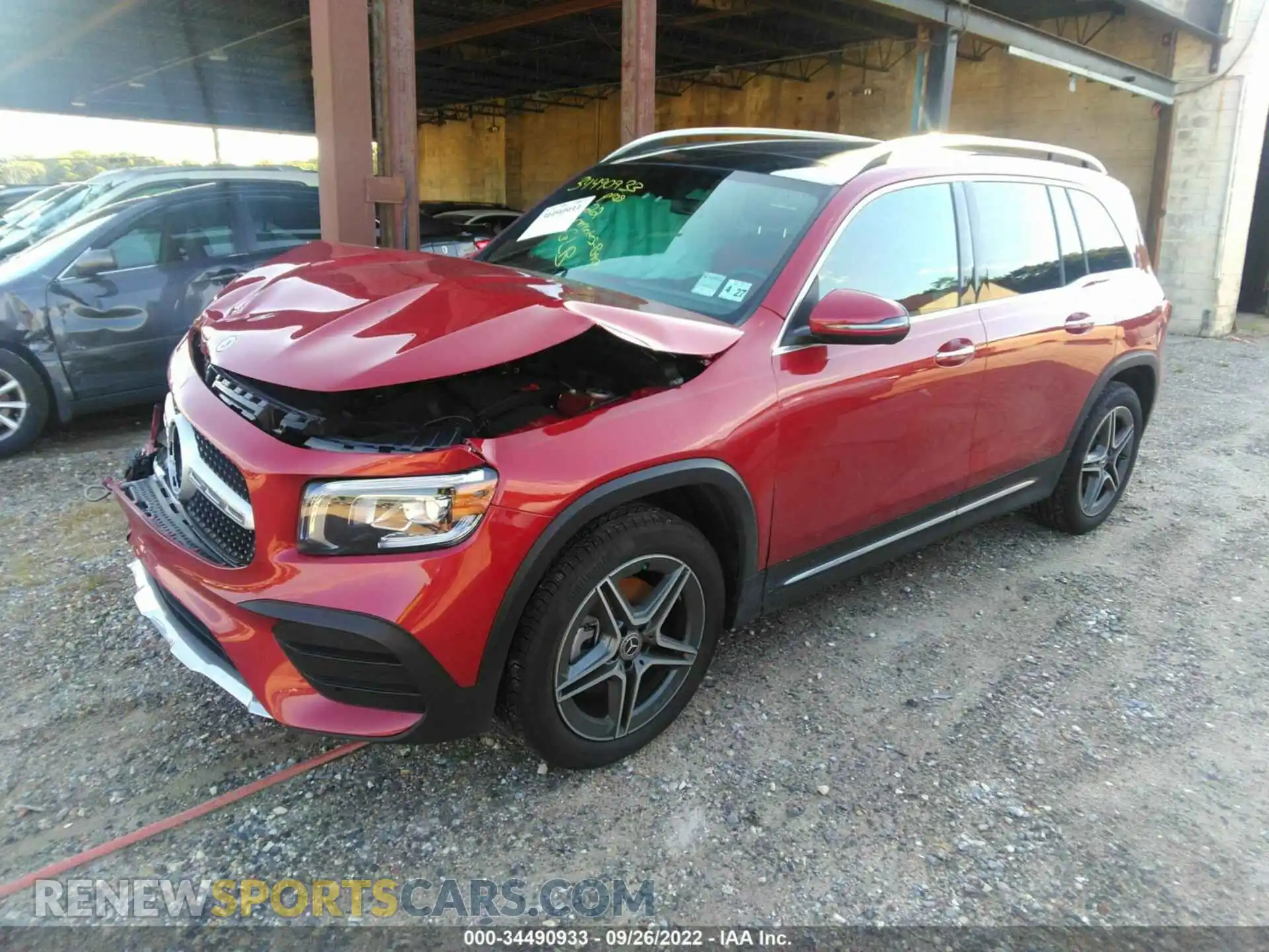 2 Photograph of a damaged car W1N4M4HB4NW176713 MERCEDES-BENZ GLB 2022
