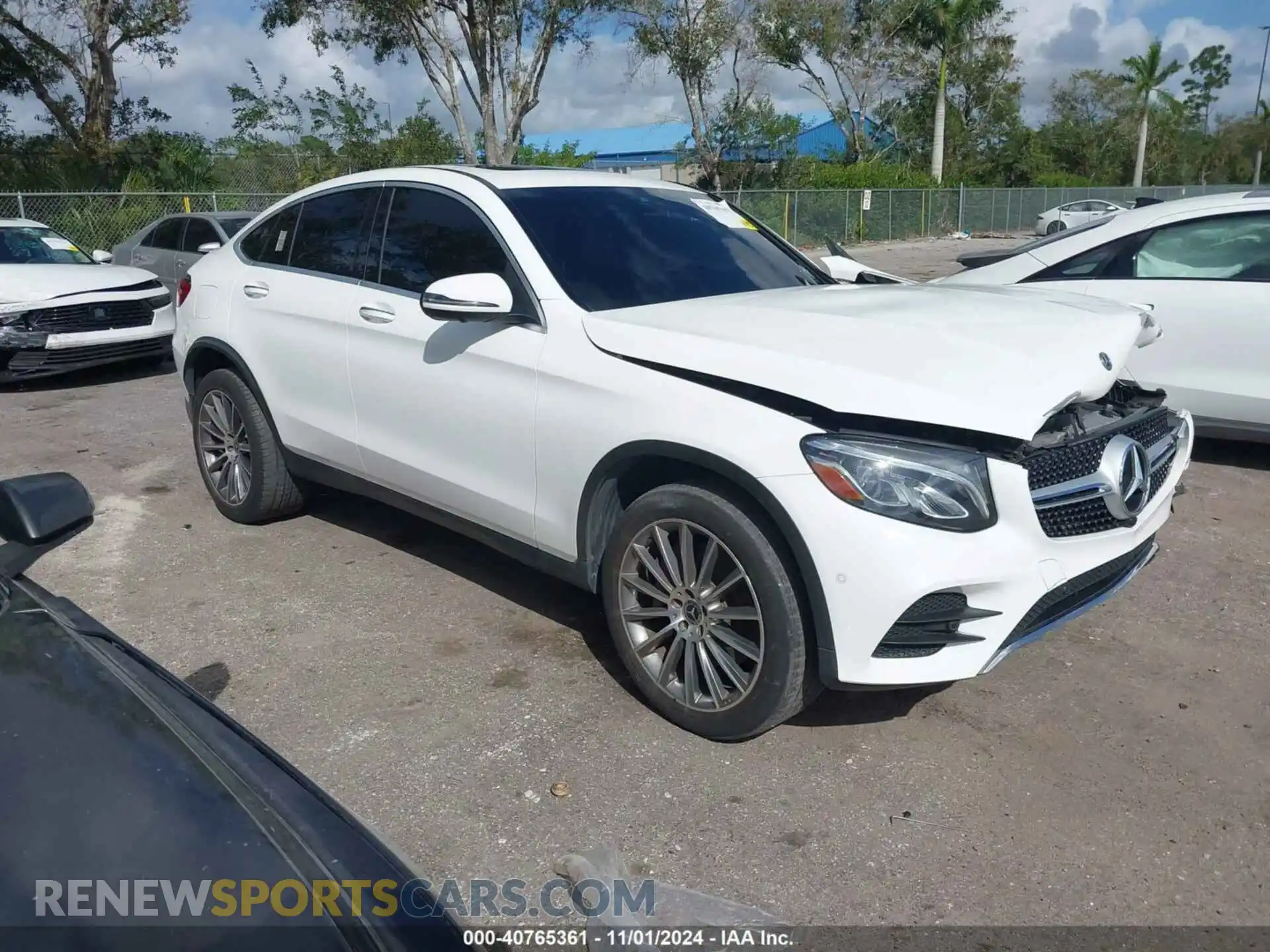 1 fotografías del automóvil dañado WDC0J4KB1KF568111 MERCEDES-BENZ GLC 300 COUPE 2019